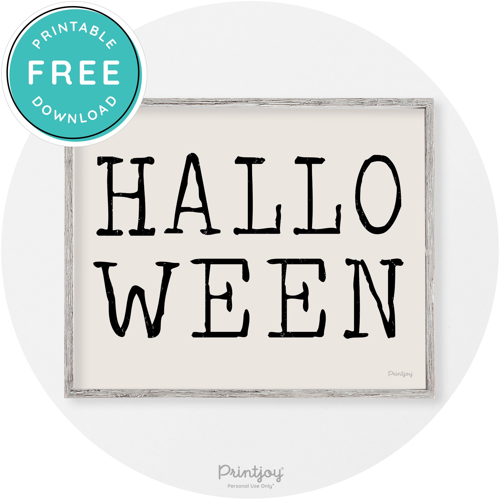 Halloween Eerie Typography Vintage Halloween Wall Art Free Printable - Printjoy