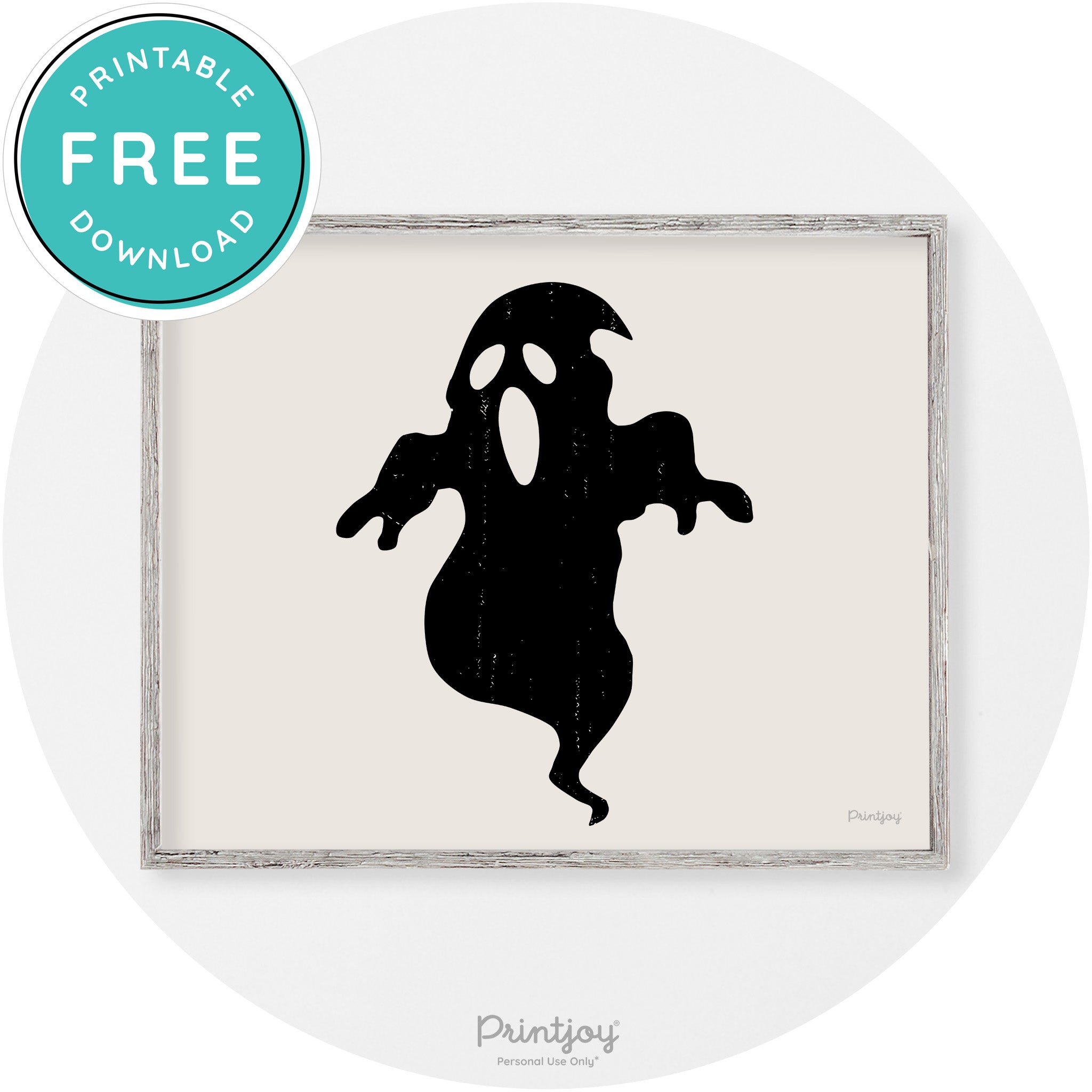 Spooky Ghost Boogie Man Halloween Vintage Wall Art Free Printable - Printjoy
