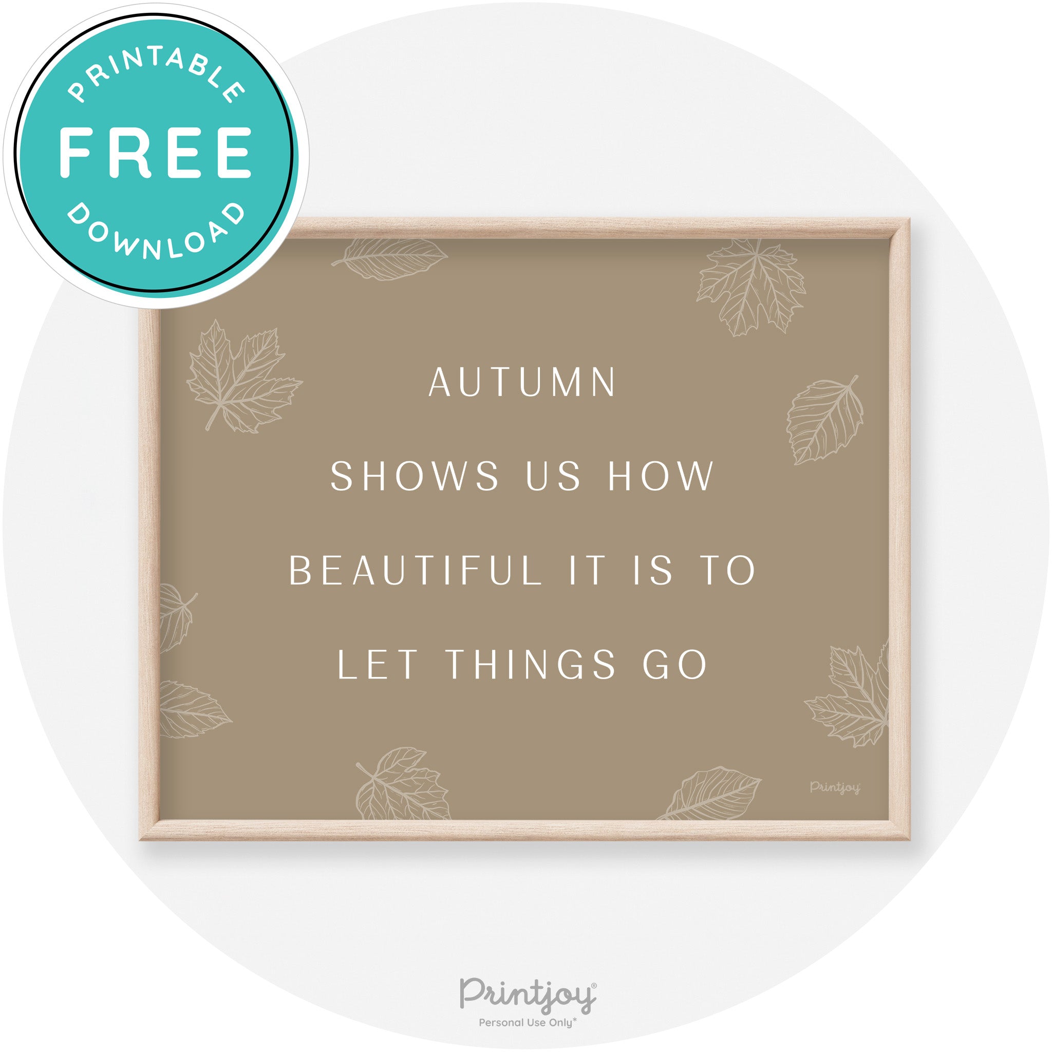 Fall Quote Autumn Let Things Go Transitional Wall Art Free Printable - Printjoy