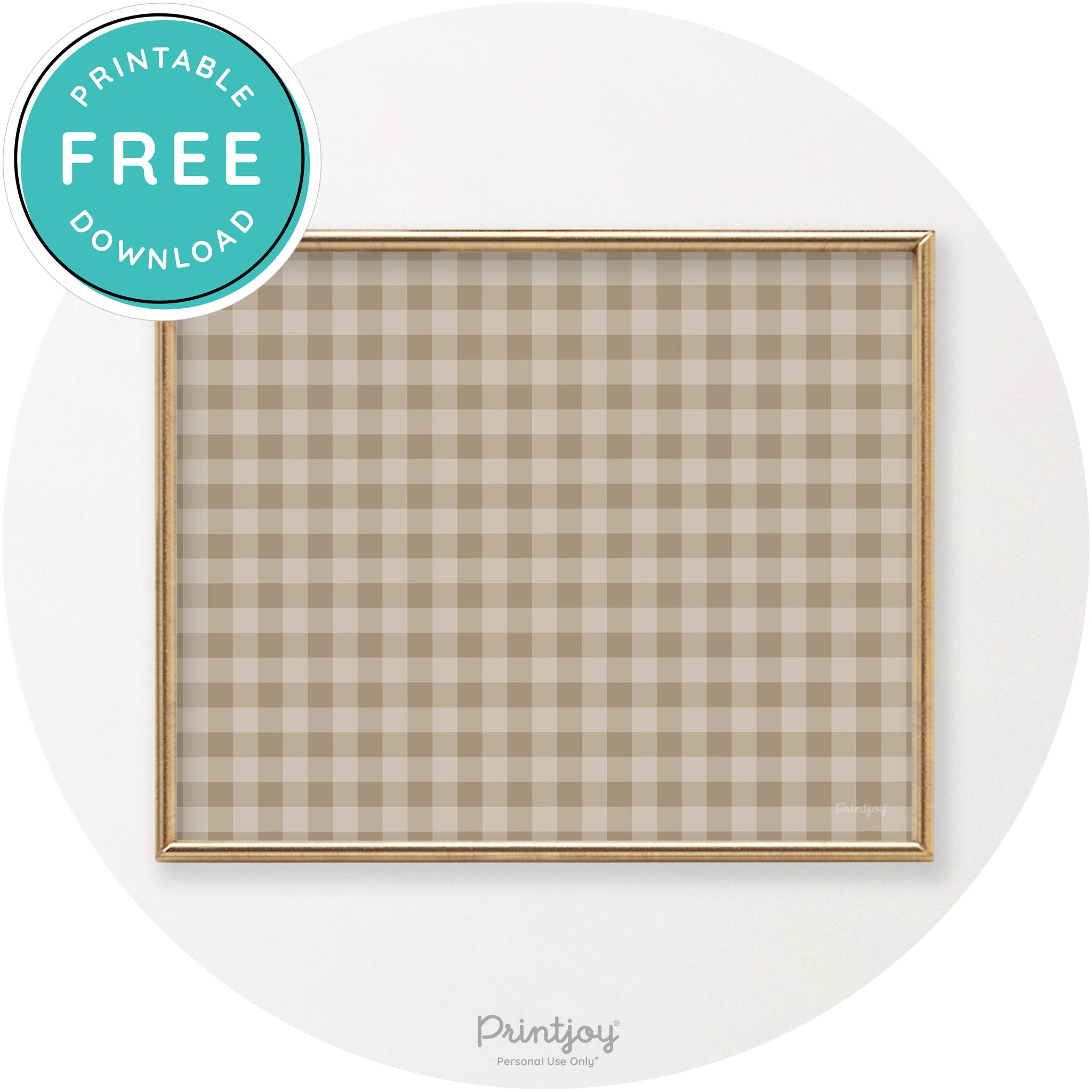 Thanksgiving Plaid Accent Modern Chic Wall Art Decor Free Printable - Printjoy