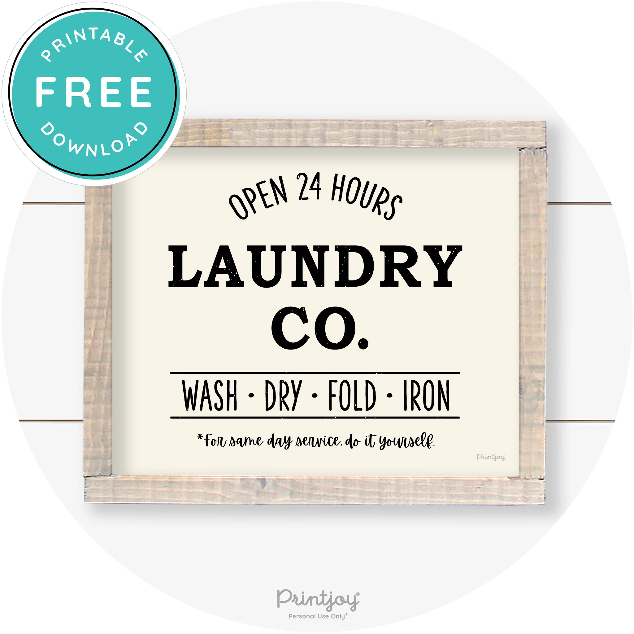 Laundry Co Do It Yourself Funny Farmhouse Wall Art Free Printable - Printjoy