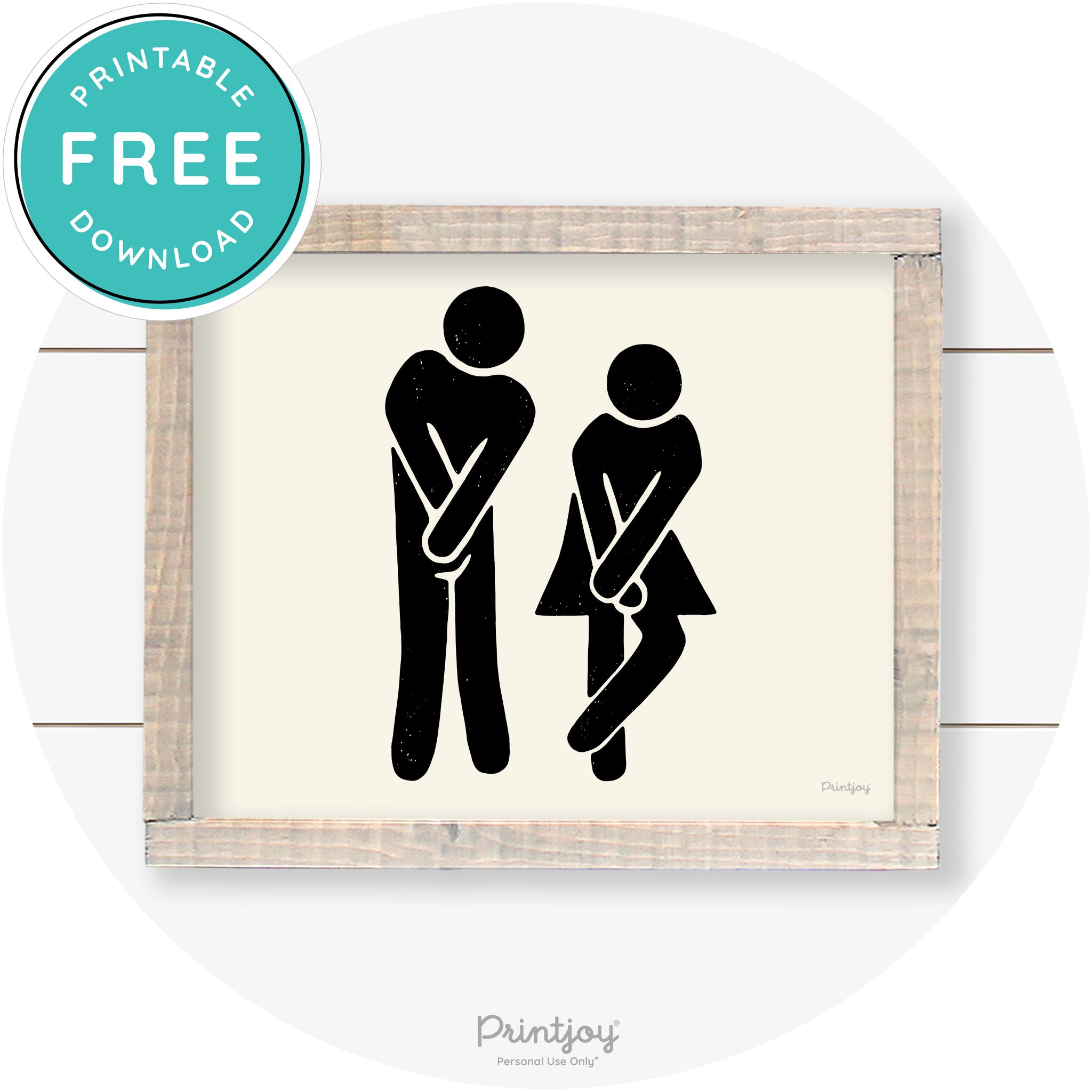 Potty Dance Gotta Go Sign Funny Farmhouse Wall Art Free Printable - Printjoy
