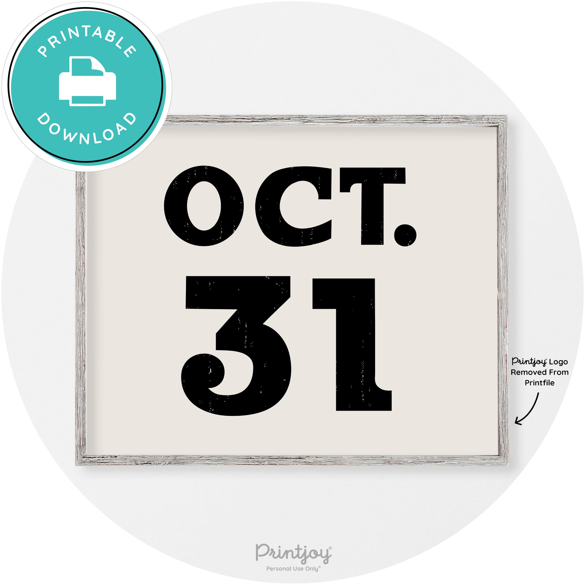 October 31 Halloween Day Vintage Halloween Wall Art Free Printable - Printjoy