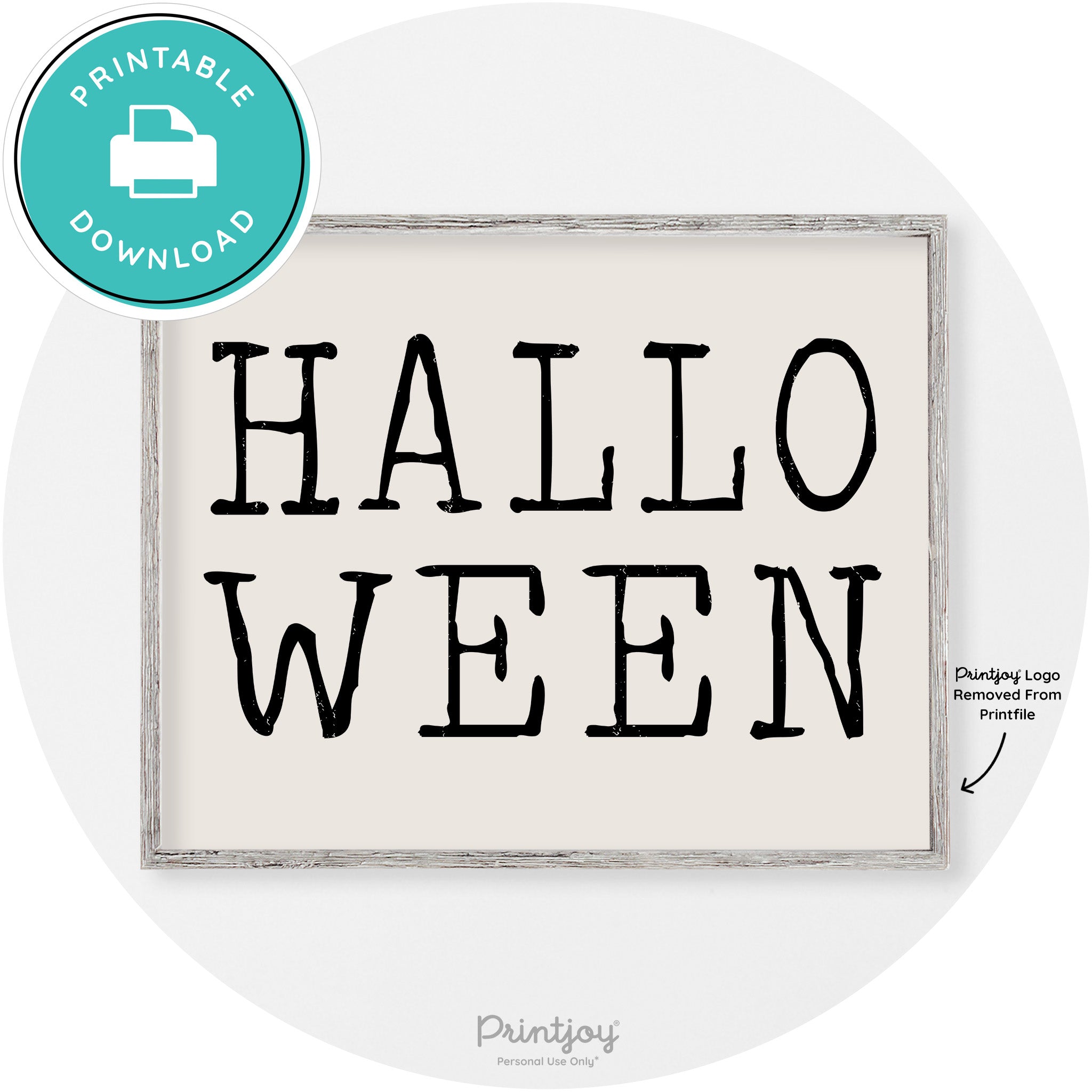Halloween Eerie Typography Vintage Halloween Wall Art Free Printable - Printjoy