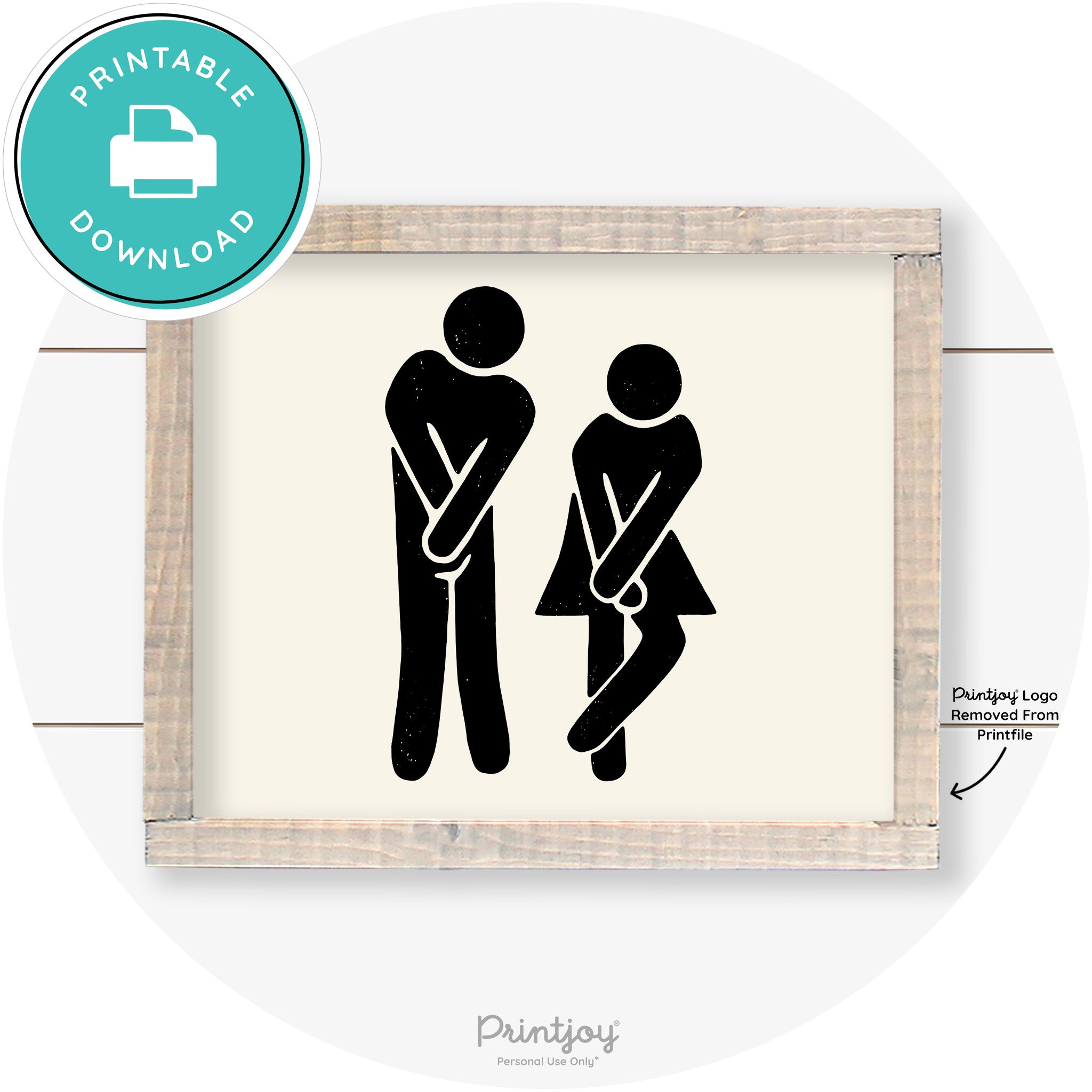 Potty Dance Gotta Go Sign Funny Farmhouse Wall Art Free Printable - Printjoy