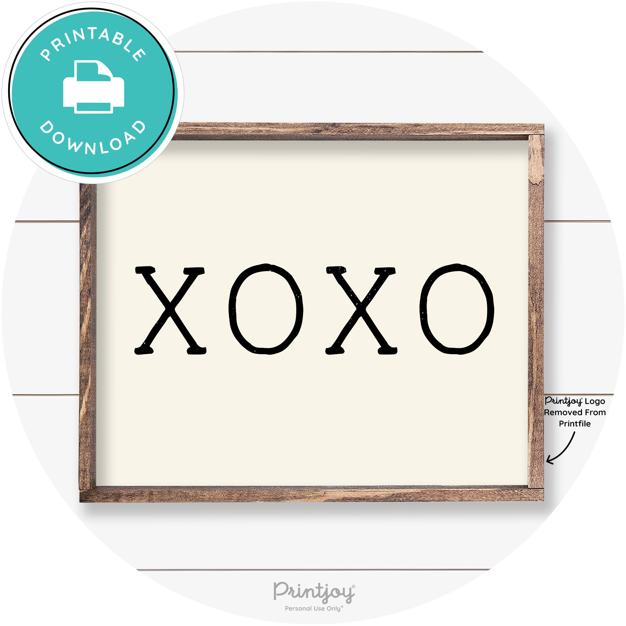 Xoxo Cute Couples Love Modern Farmhouse Wall Art Free Printable