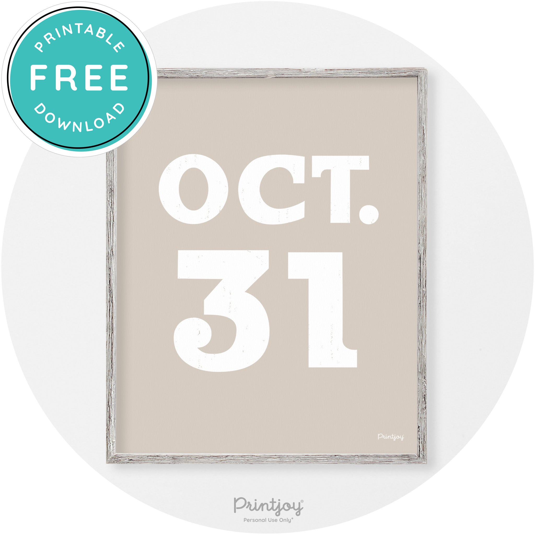 October 31 Halloween Day Vintage Halloween Wall Art Free Printable - Printjoy