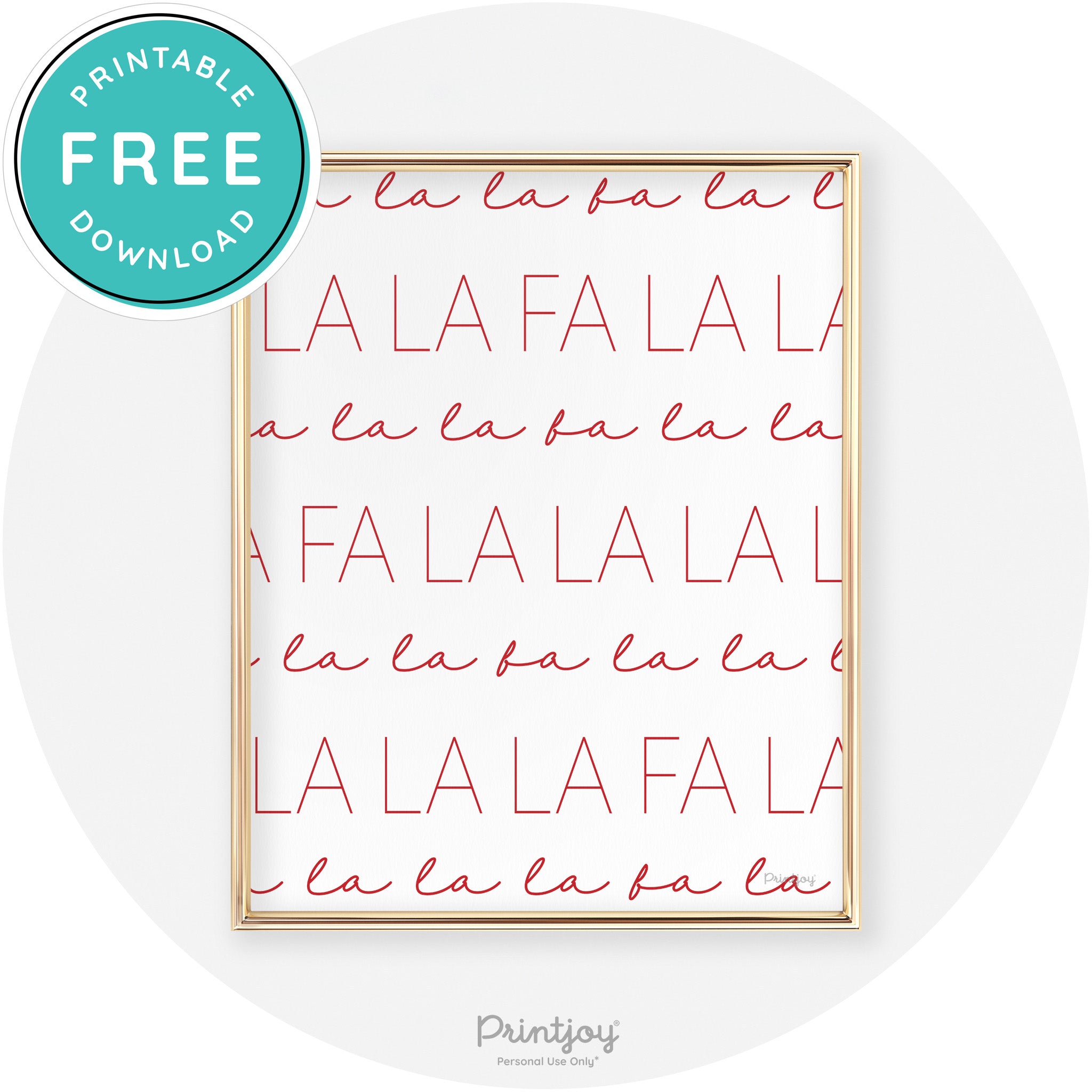 Fa La La Pattern Cute Modern Chic Wall Art Decor Free Printable - Printjoy