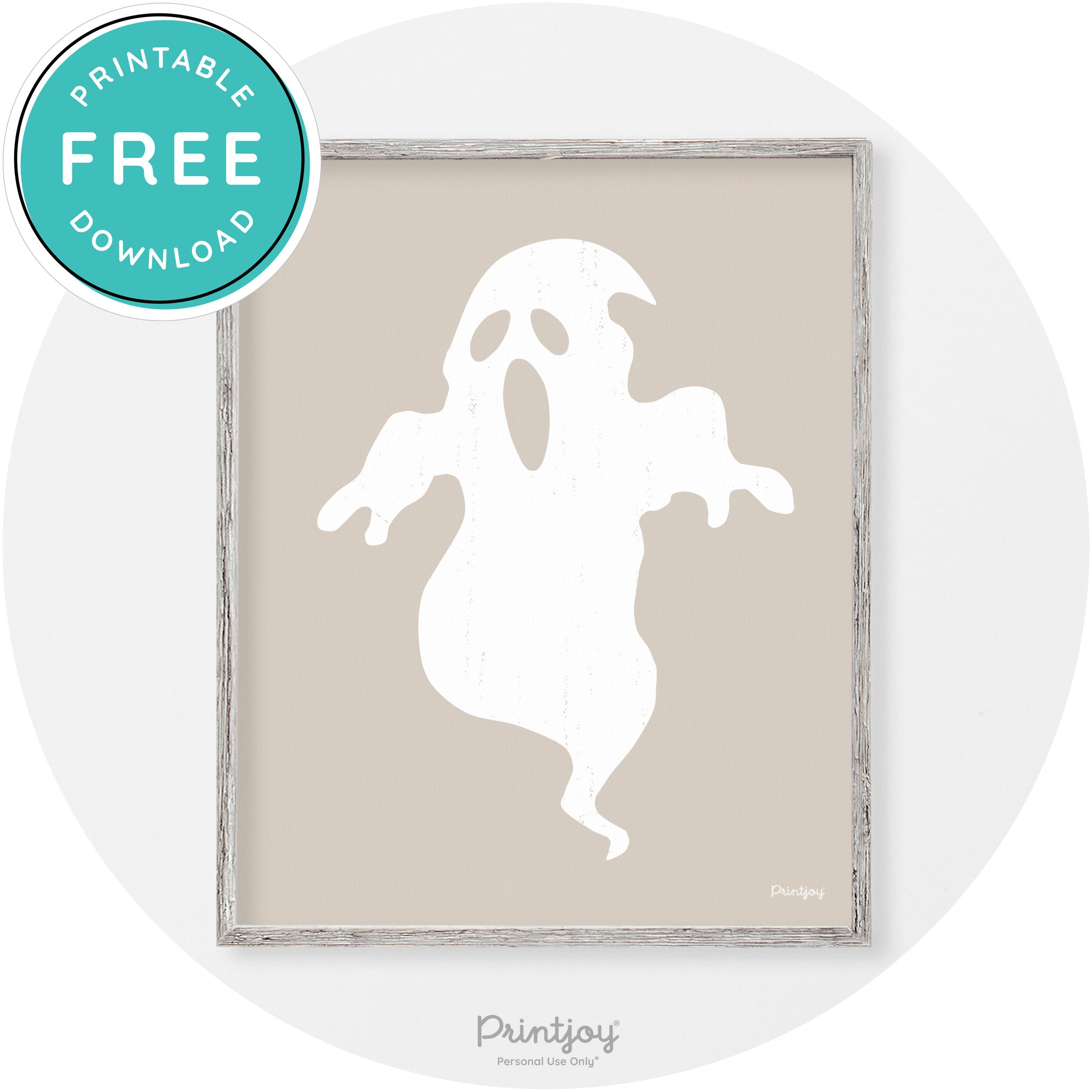 Spooky Ghost Boogie Man Halloween Vintage Wall Art Free Printable - Printjoy