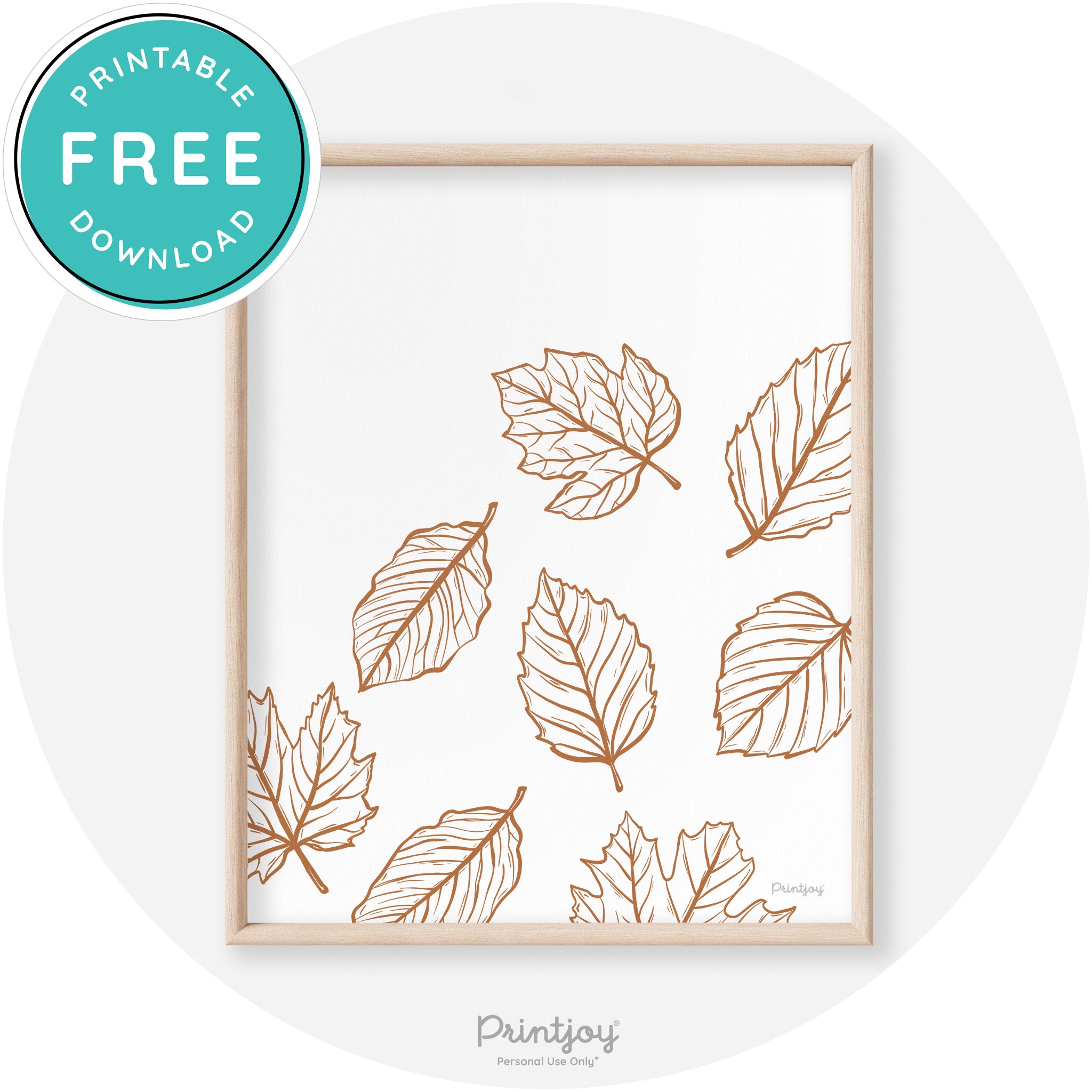 Falling Leaves Drawing Fall Modern Transitional Wall Art Free Printable - Printjoy