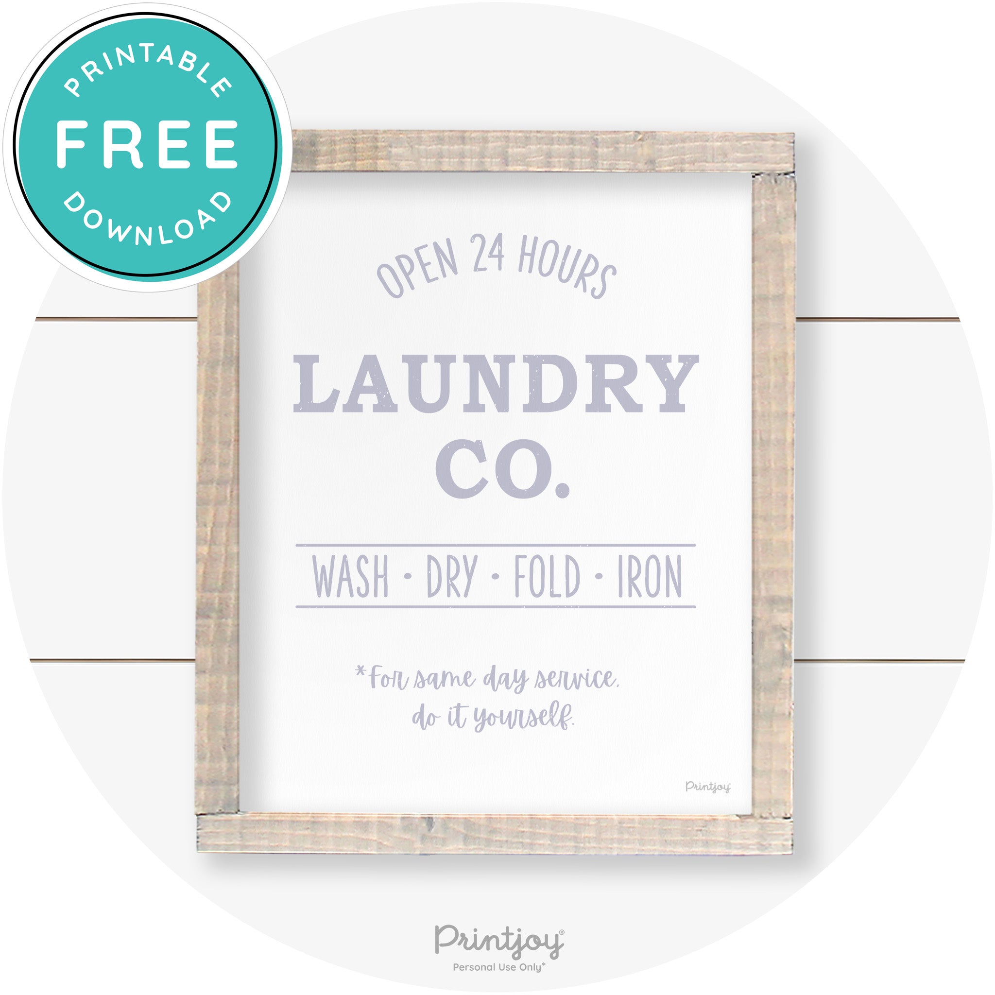 Laundry Co Do It Yourself Funny Farmhouse Wall Art Free Printable - Printjoy