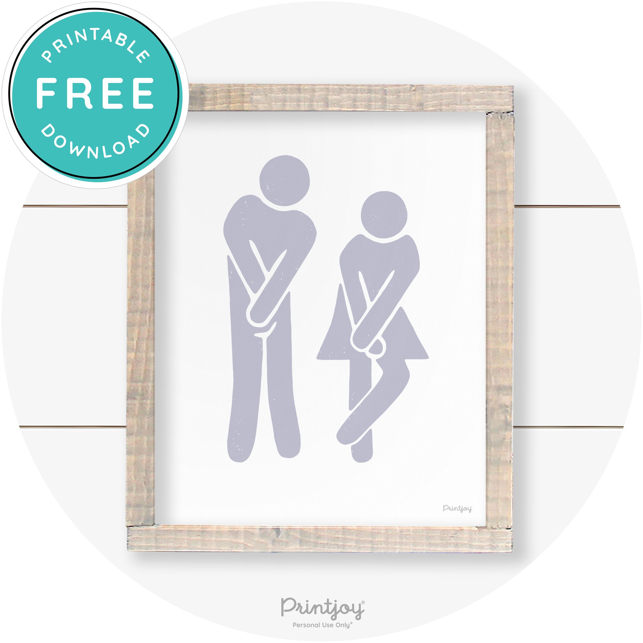 Potty Dance Gotta Go Sign Funny Farmhouse Wall Art Free Printable - Printjoy