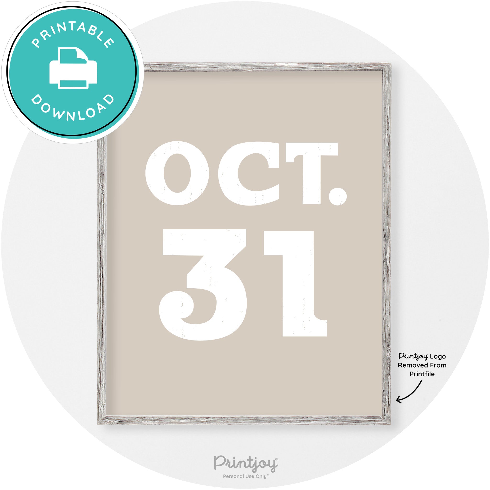 October 31 Halloween Day Vintage Halloween Wall Art Free Printable - Printjoy