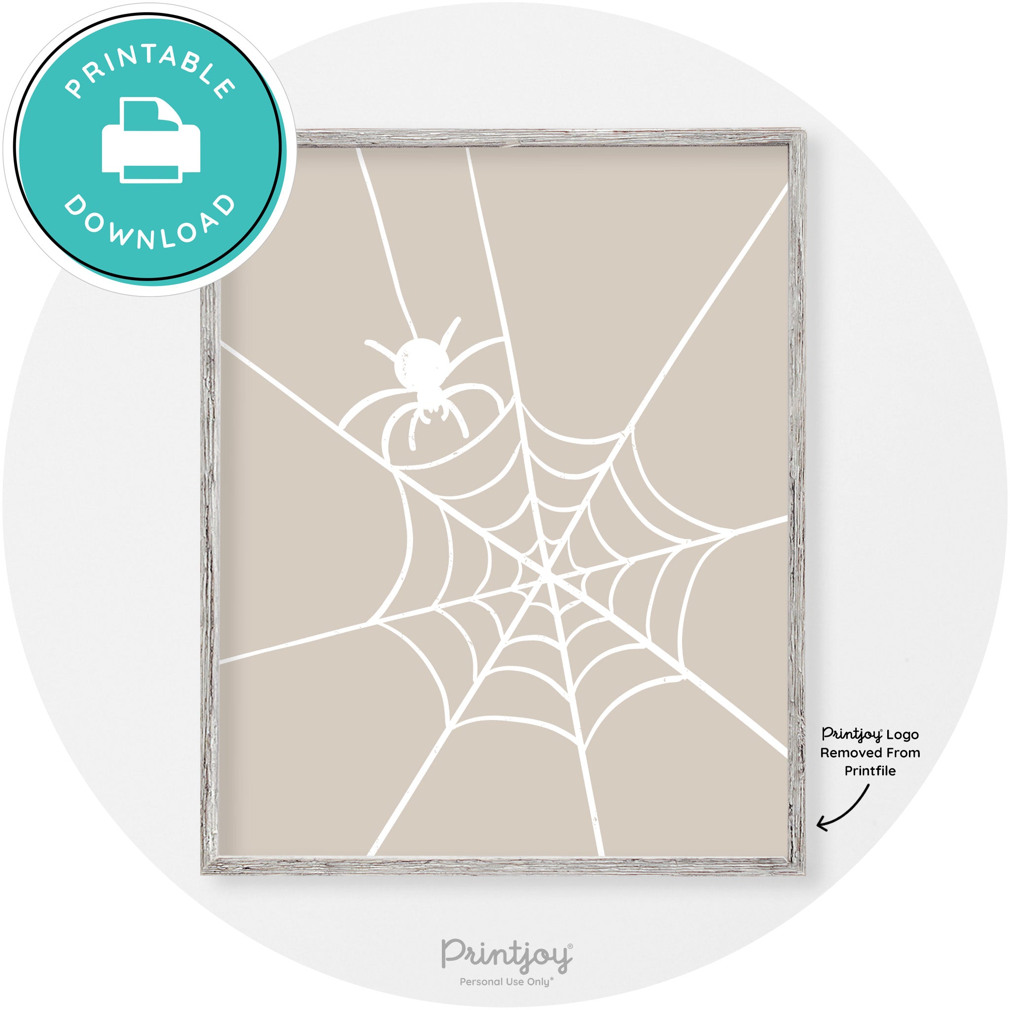 Halloween Spider Web Modern Vintage Wall Art Free Printable - Printjoy