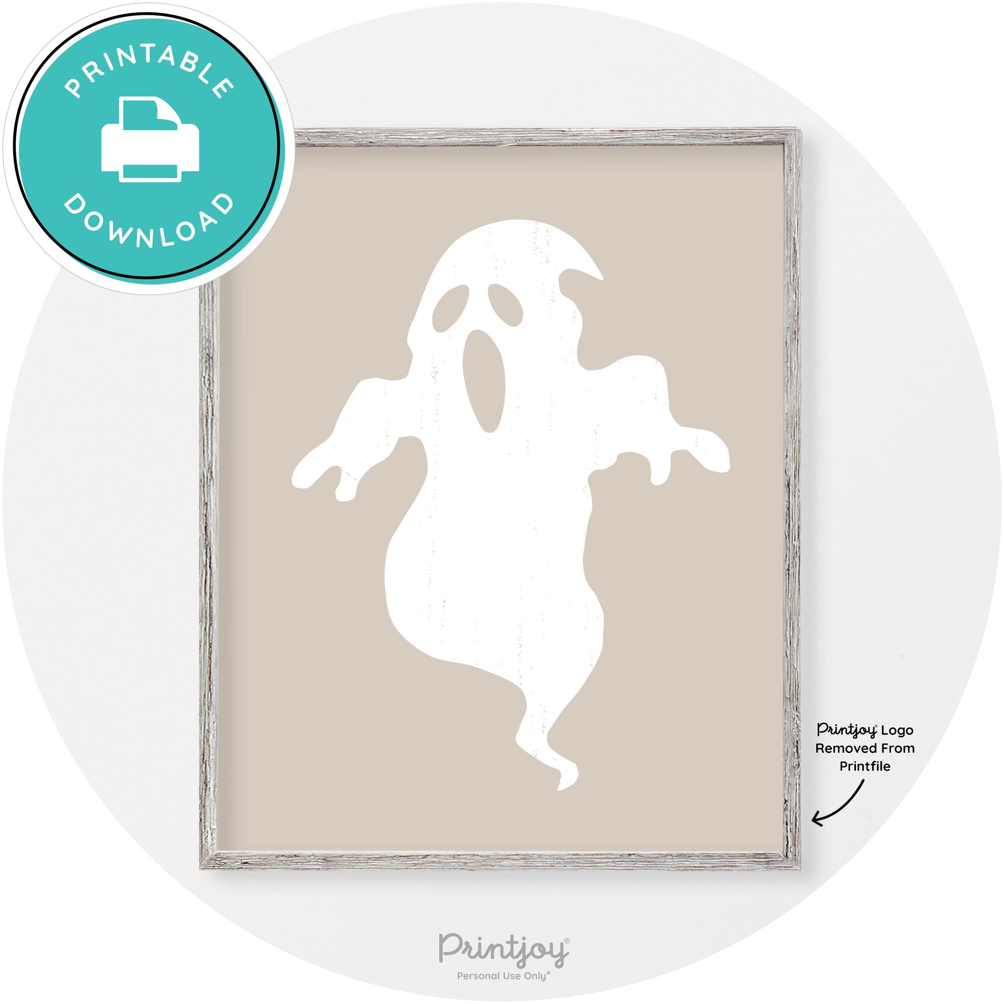 Spooky Ghost Boogie Man Halloween Vintage Wall Art Free Printable - Printjoy