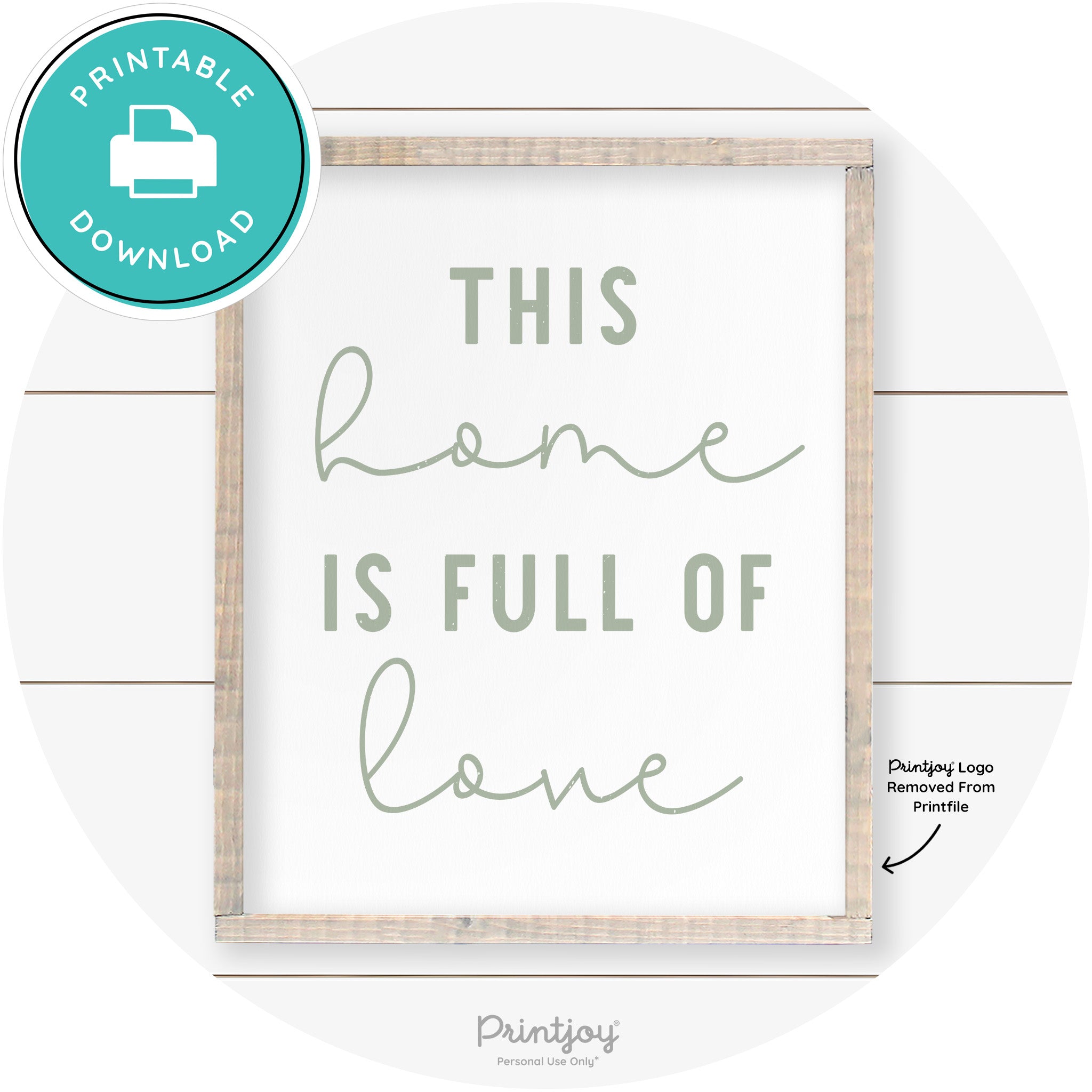 This Home Is Love Farmhouse Living Room Wall Art Free Printable - Printjoy