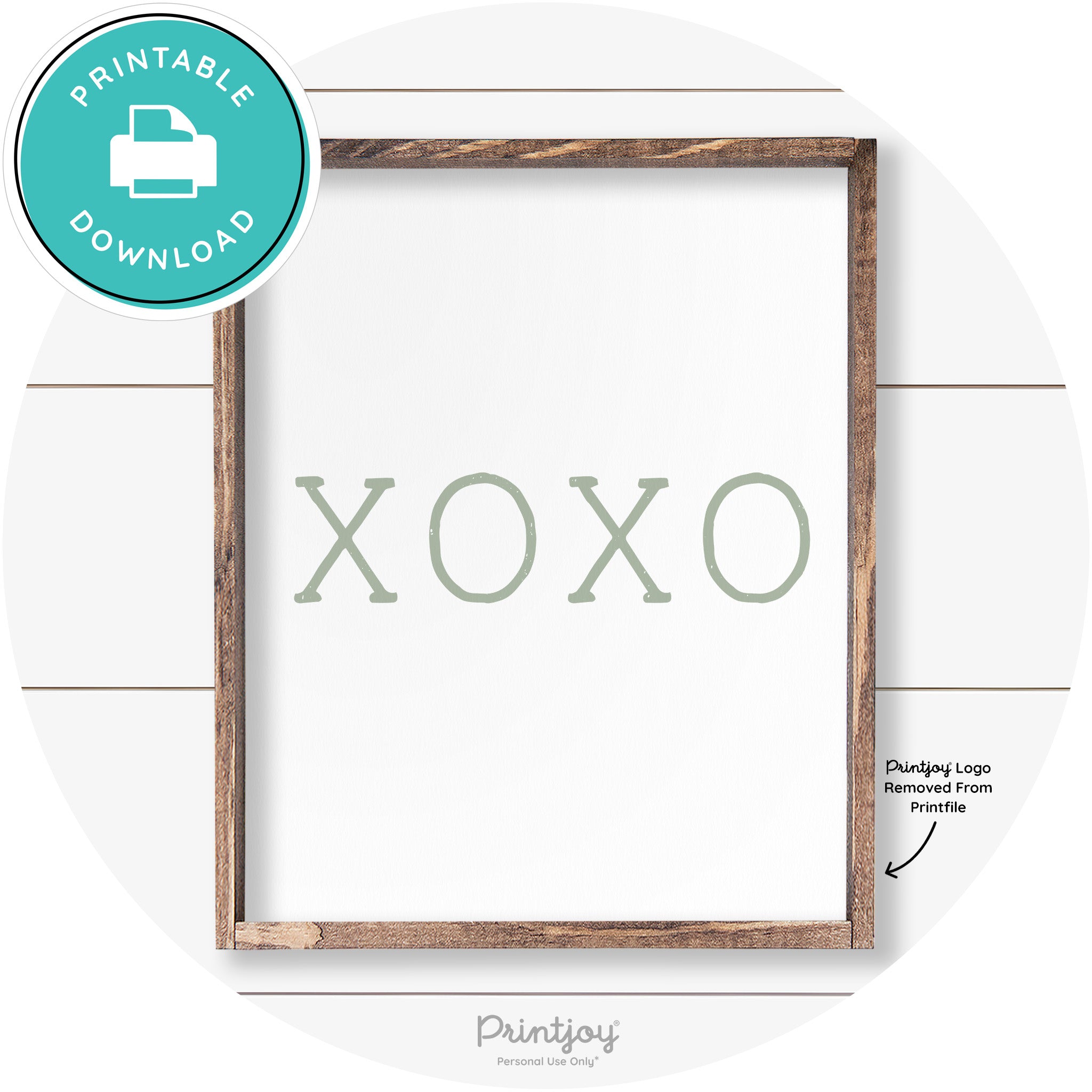 Xoxo Cute Couples Love Modern Farmhouse Wall Art Free Printable