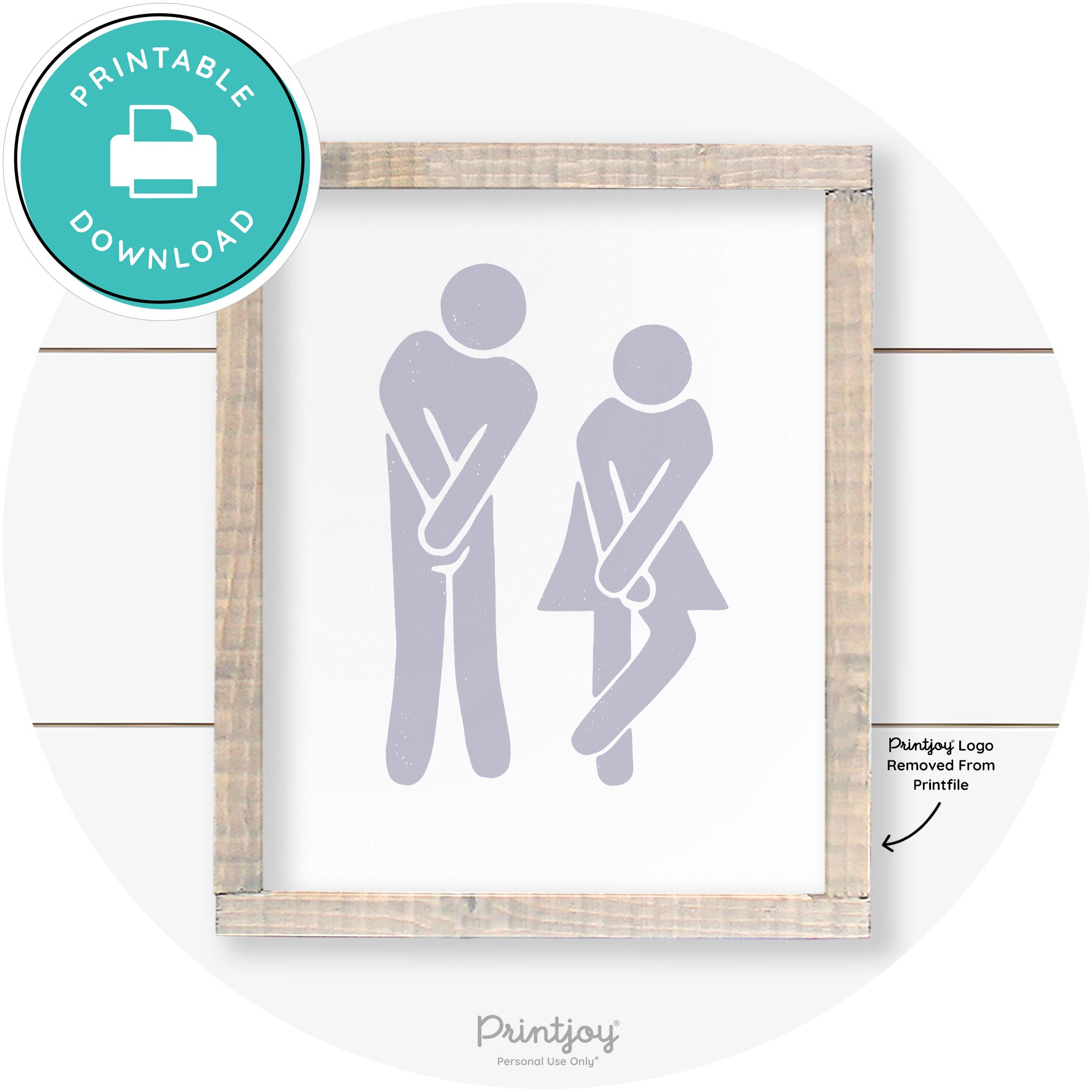 Potty Dance Gotta Go Sign Funny Farmhouse Wall Art Free Printable - Printjoy
