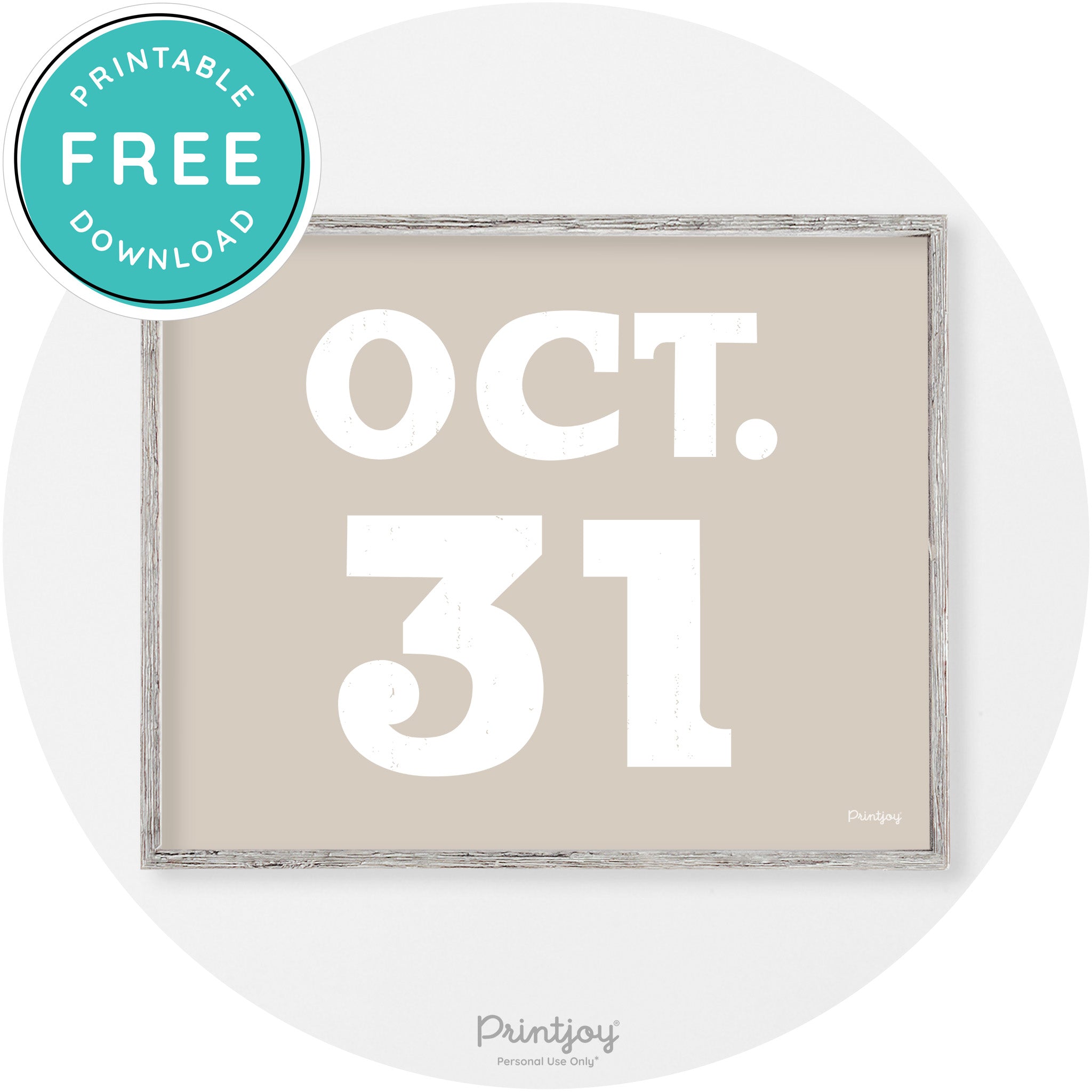 October 31 Halloween Day Vintage Halloween Wall Art Free Printable - Printjoy