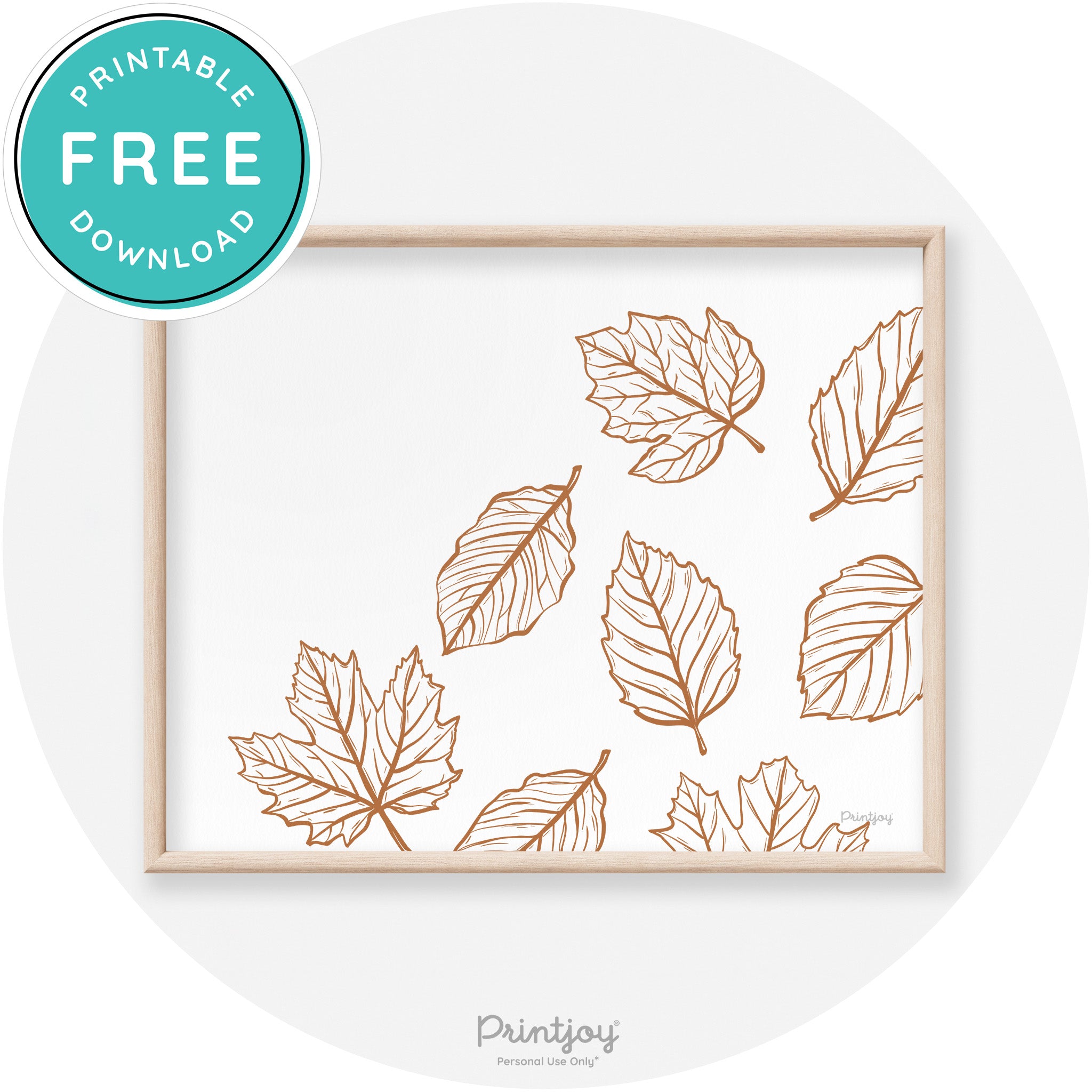 Falling Leaves Drawing Fall Modern Transitional Wall Art Free Printable - Printjoy