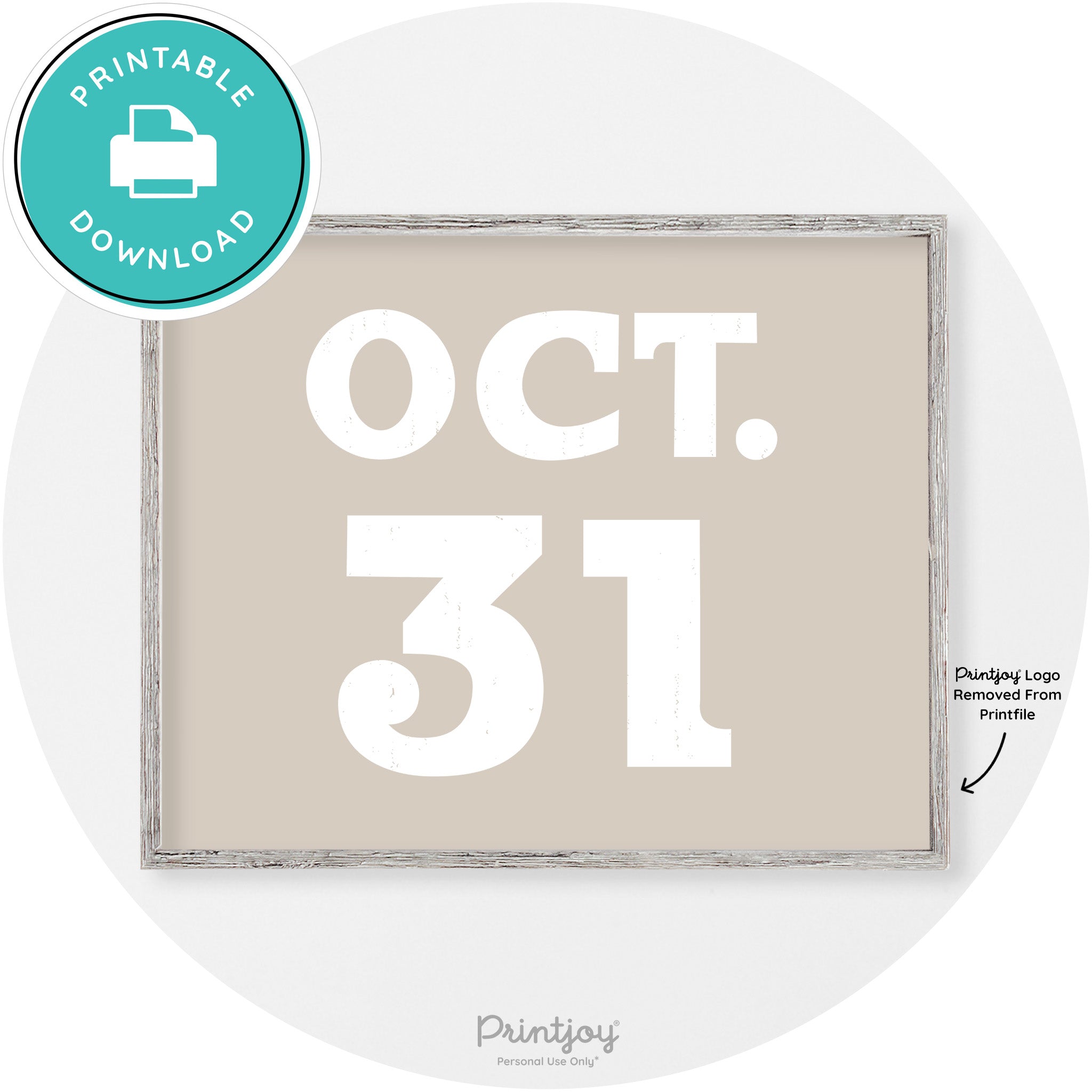 October 31 Halloween Day Vintage Halloween Wall Art Free Printable - Printjoy