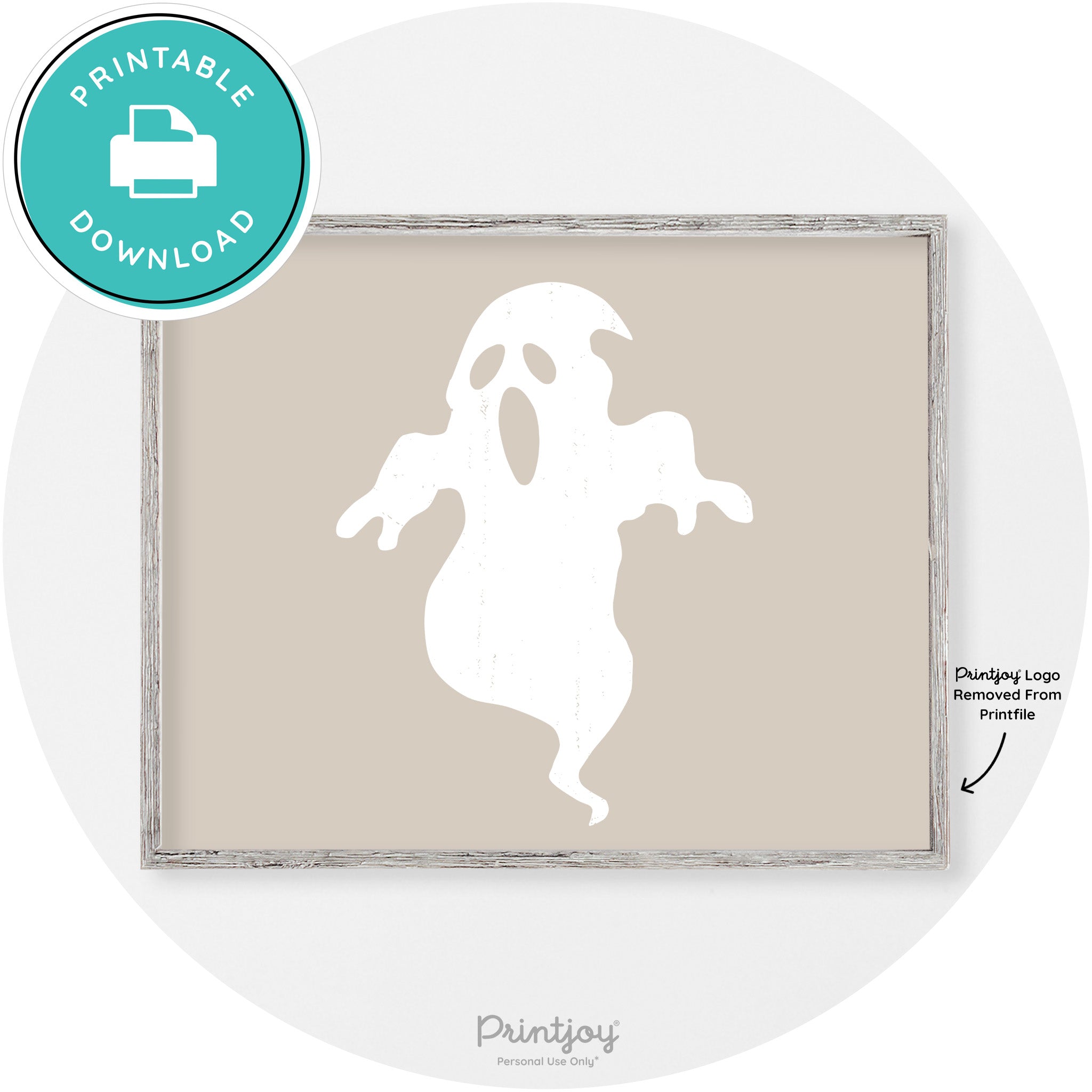 Spooky Ghost Boogie Man Halloween Vintage Wall Art Free Printable - Printjoy