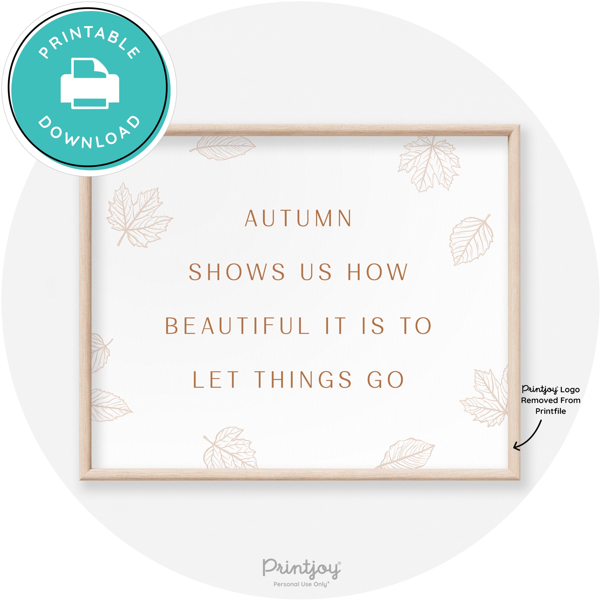 Fall Quote Autumn Let Things Go Transitional Wall Art Free Printable - Printjoy