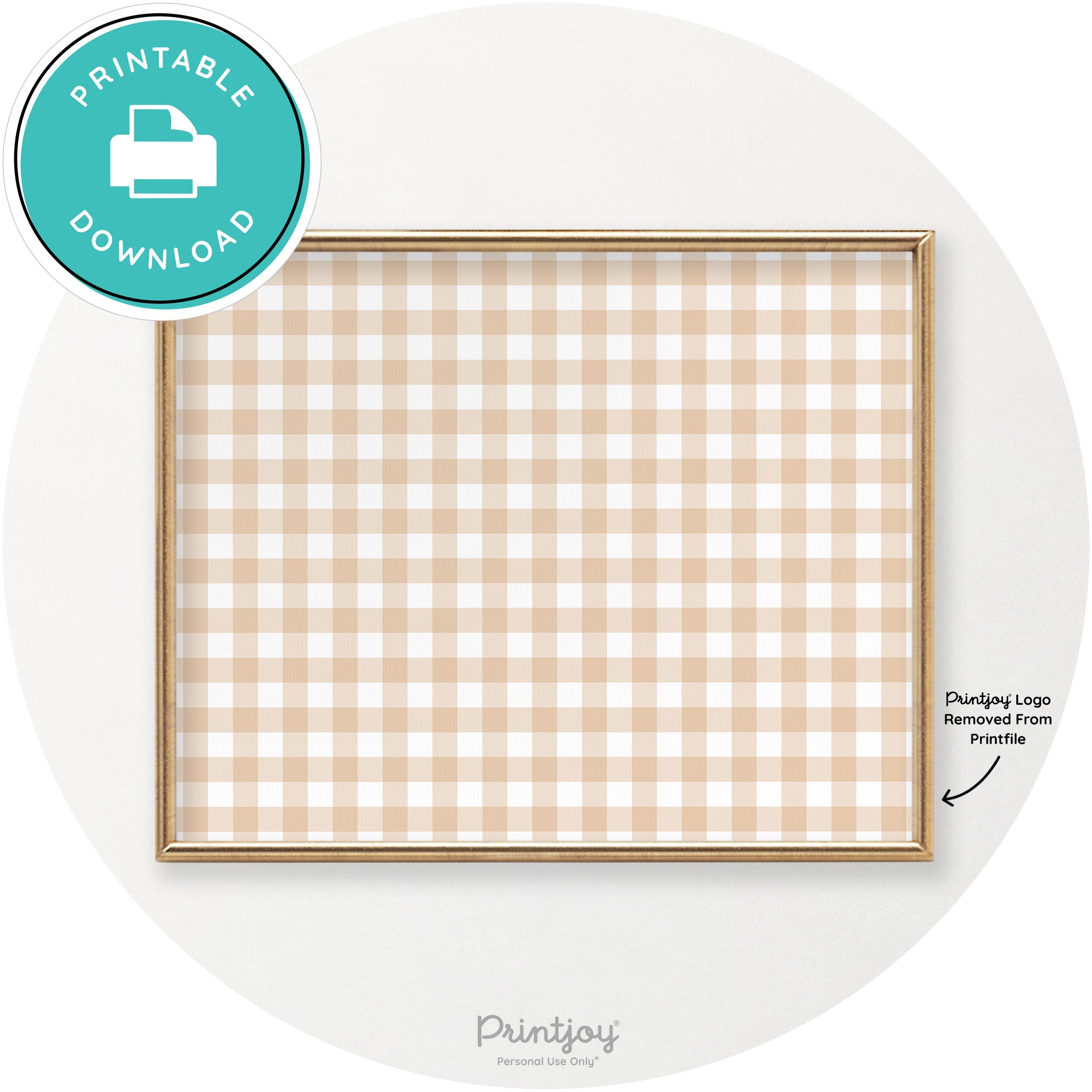 Thanksgiving Plaid Accent Modern Chic Wall Art Decor Free Printable - Printjoy