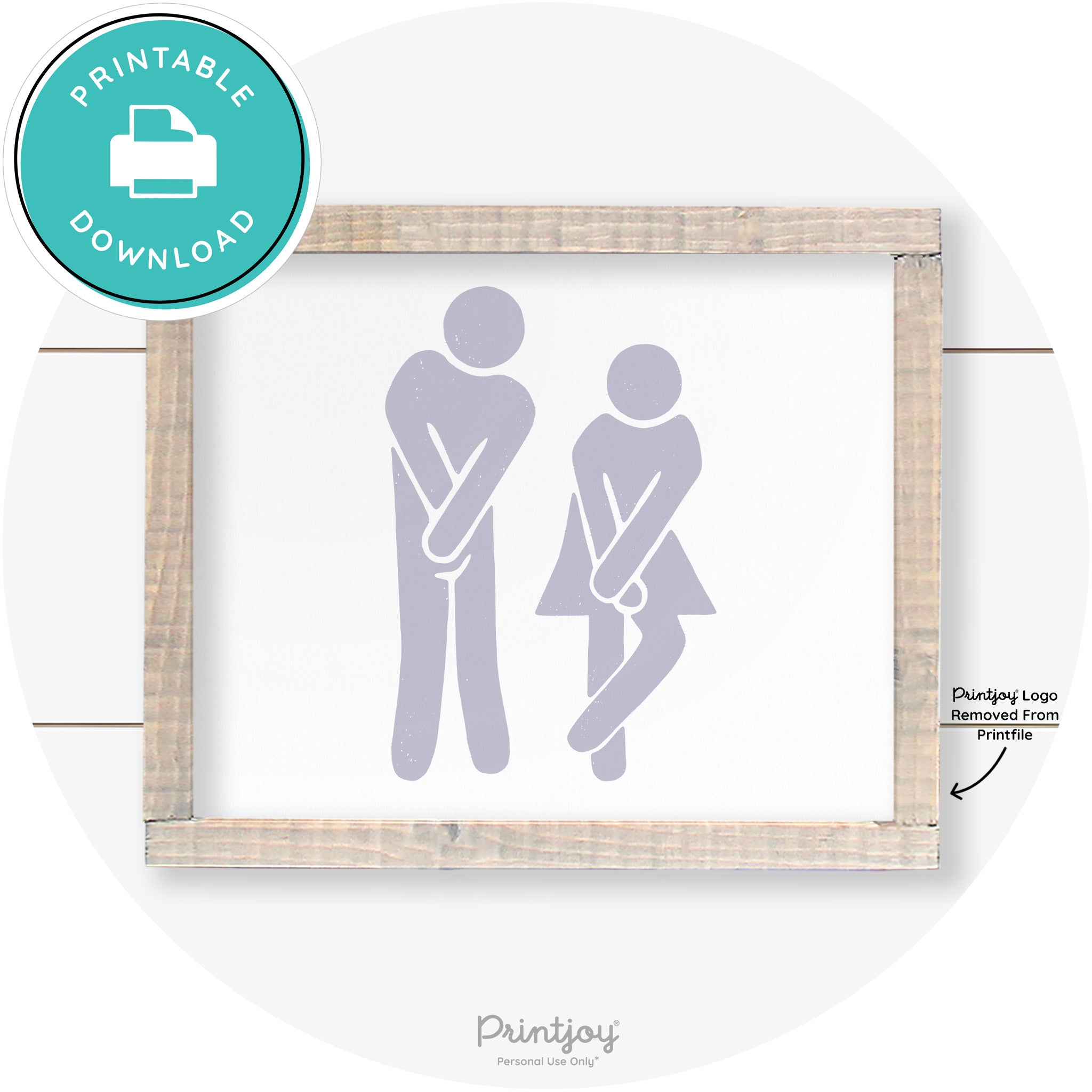 Potty Dance Gotta Go Sign Funny Farmhouse Wall Art Free Printable - Printjoy