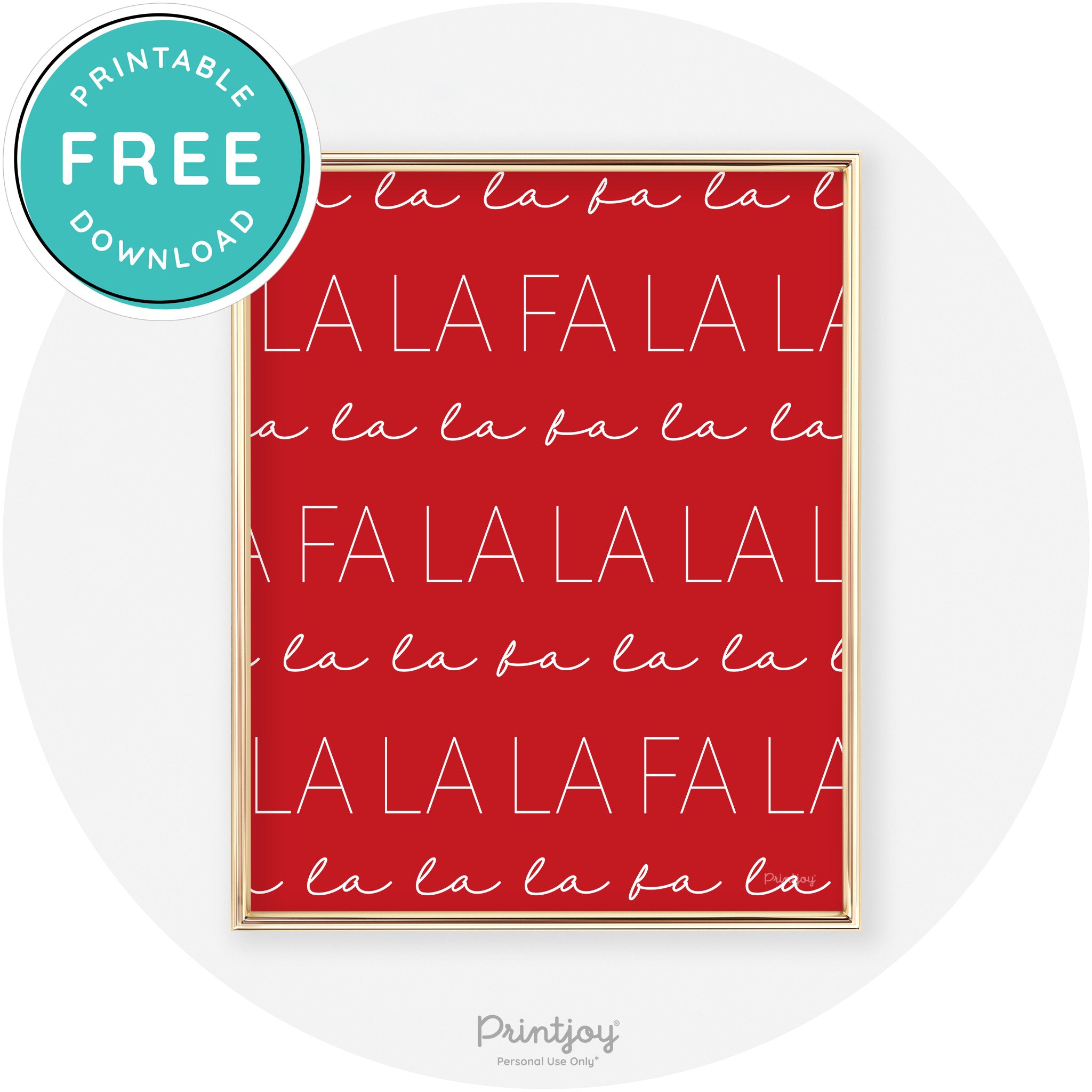 Fa La La Pattern Cute Modern Chic Wall Art Decor Free Printable - Printjoy