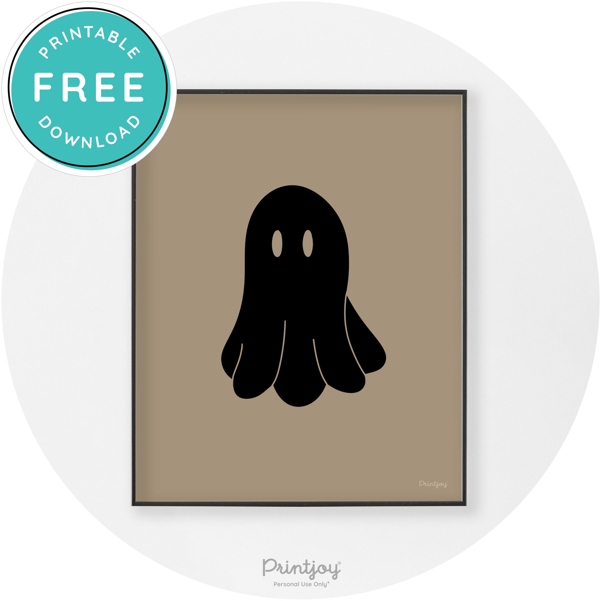 Halloween Cute Ghost Modern Chic Wall Art Decor Printable - Printjoy