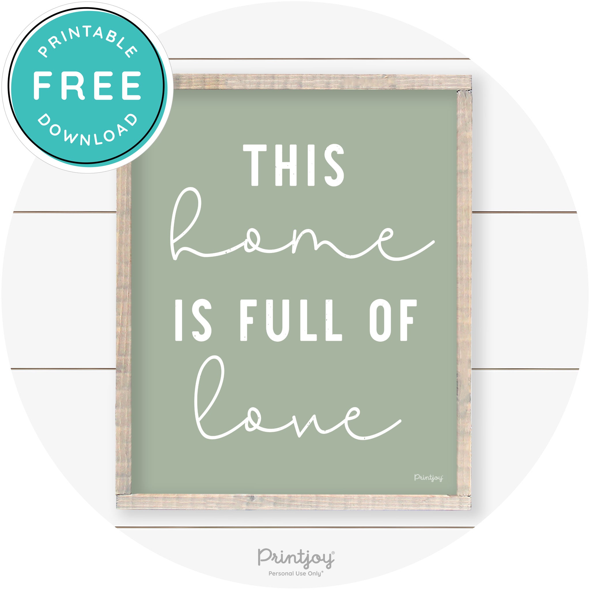 This Home Is Love Farmhouse Living Room Wall Art Free Printable - Printjoy