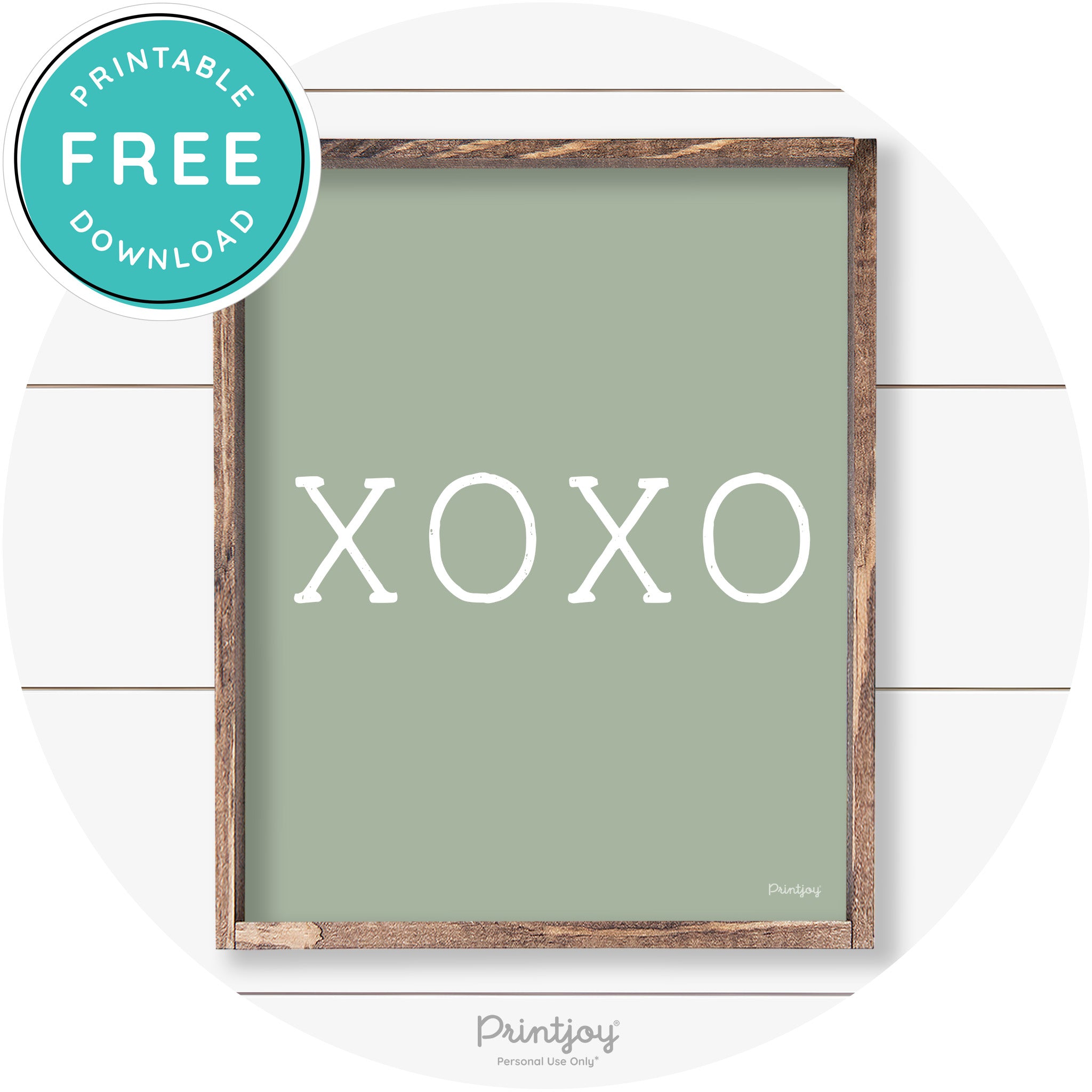 Xoxo Cute Couples Love Modern Farmhouse Wall Art Free Printable