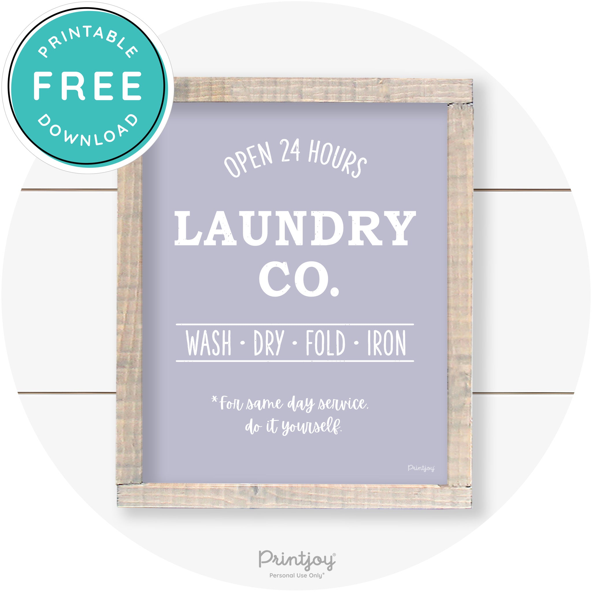 Laundry Co Do It Yourself Funny Farmhouse Wall Art Free Printable - Printjoy