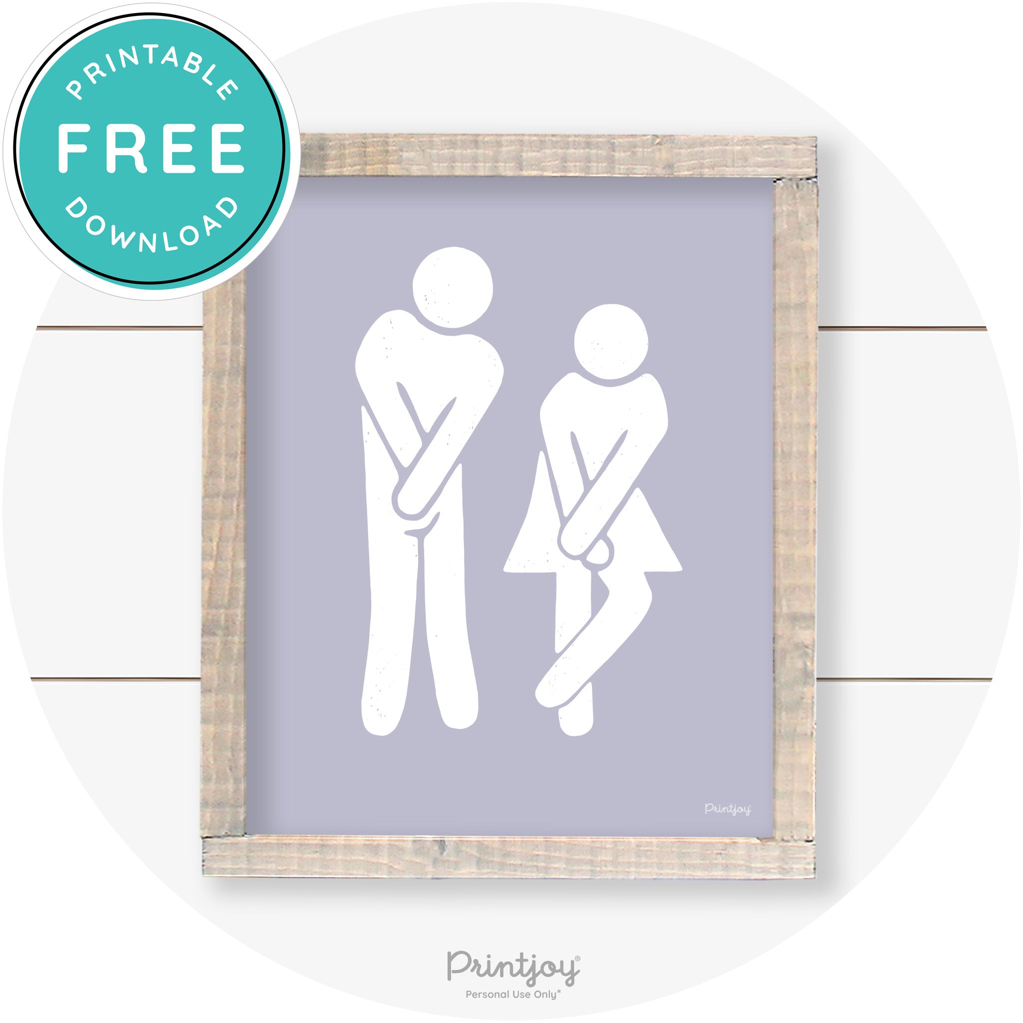Potty Dance Gotta Go Sign Funny Farmhouse Wall Art Free Printable - Printjoy