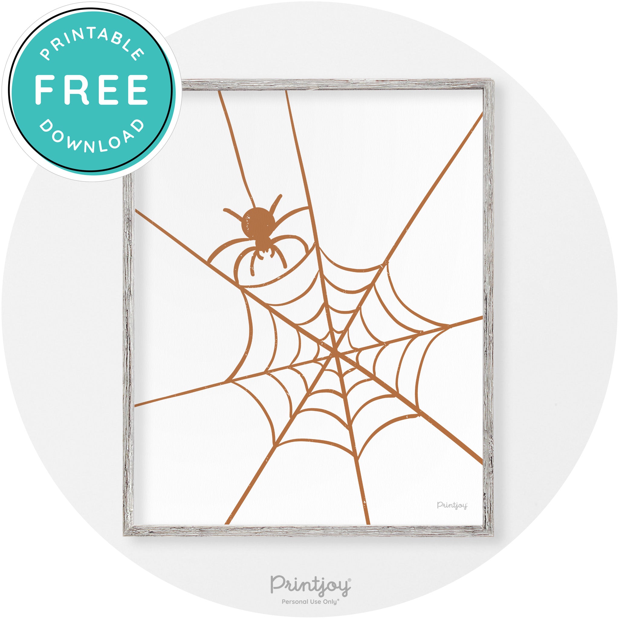 Halloween Spider Web Modern Vintage Wall Art Free Printable - Printjoy