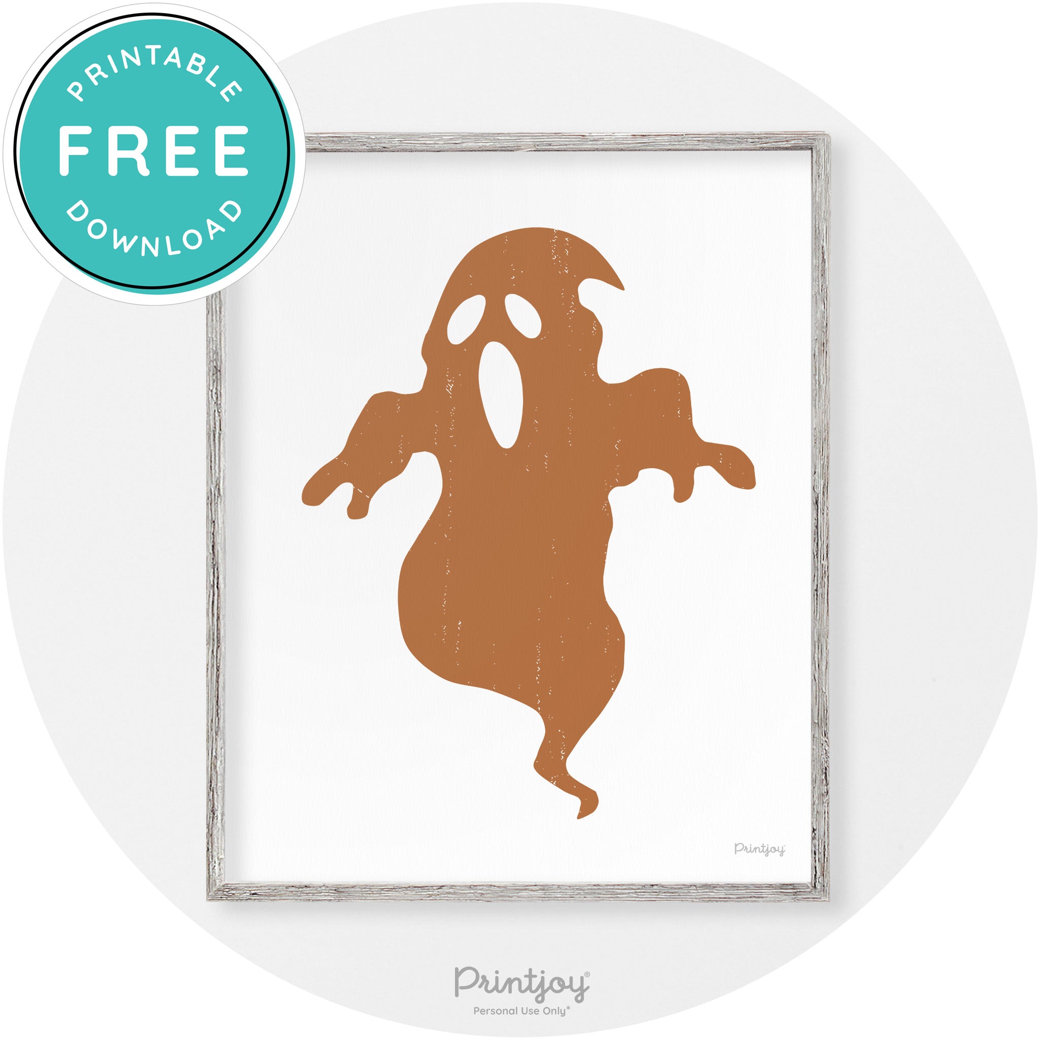 Spooky Ghost Boogie Man Halloween Vintage Wall Art Free Printable - Printjoy