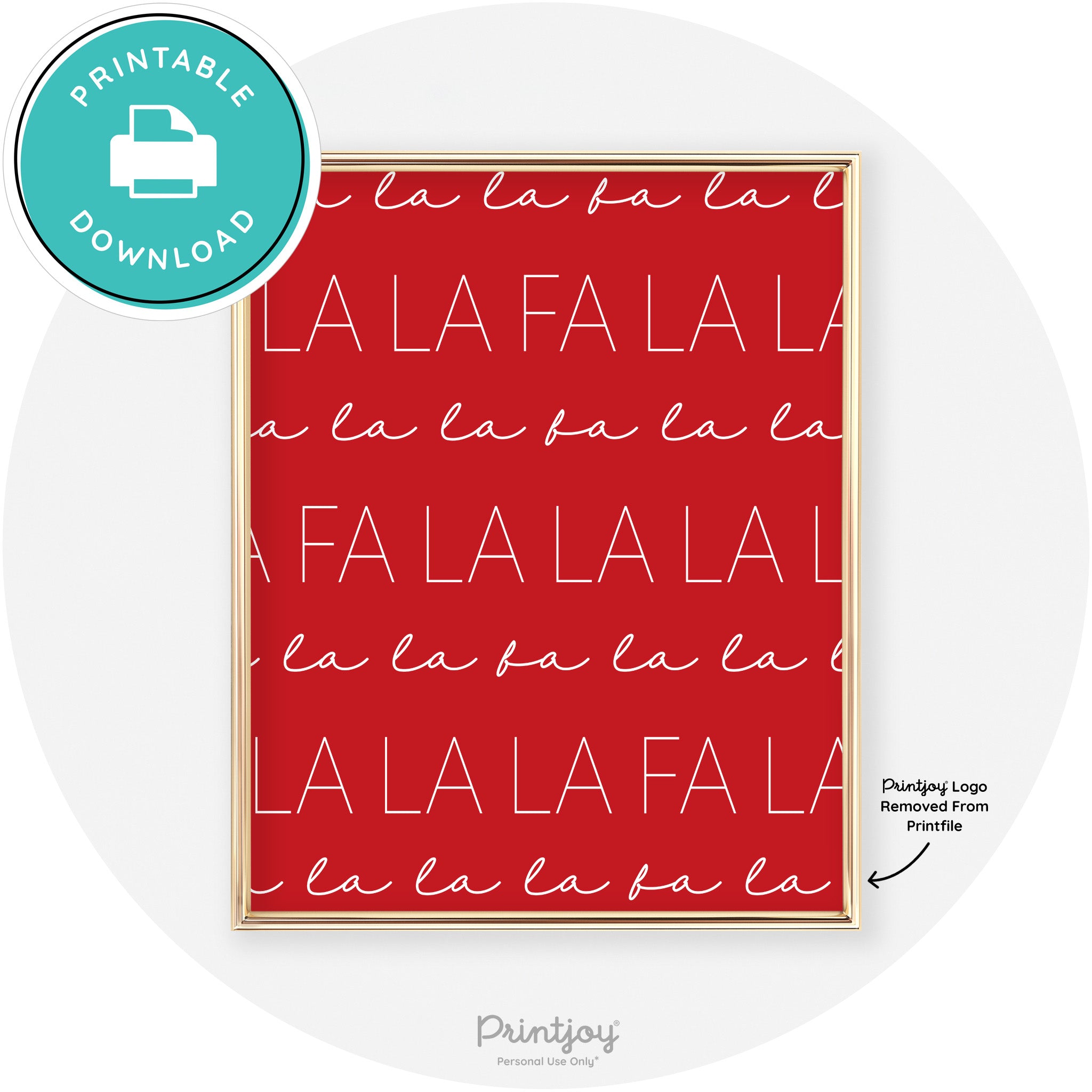 Fa La La Pattern Cute Modern Chic Wall Art Decor Free Printable - Printjoy