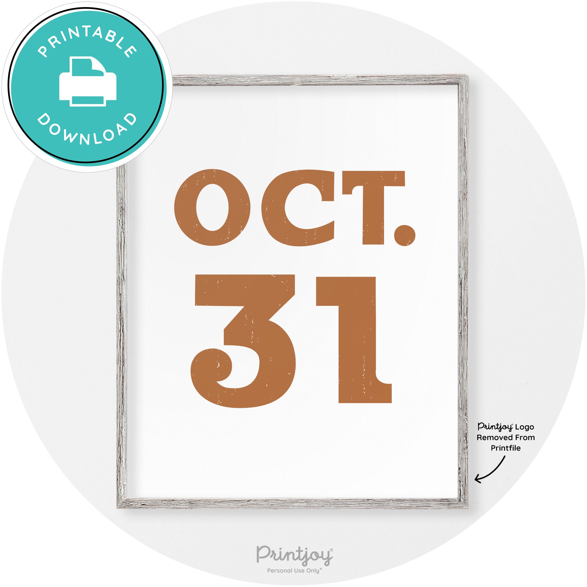 October 31 Halloween Day Vintage Halloween Wall Art Free Printable - Printjoy