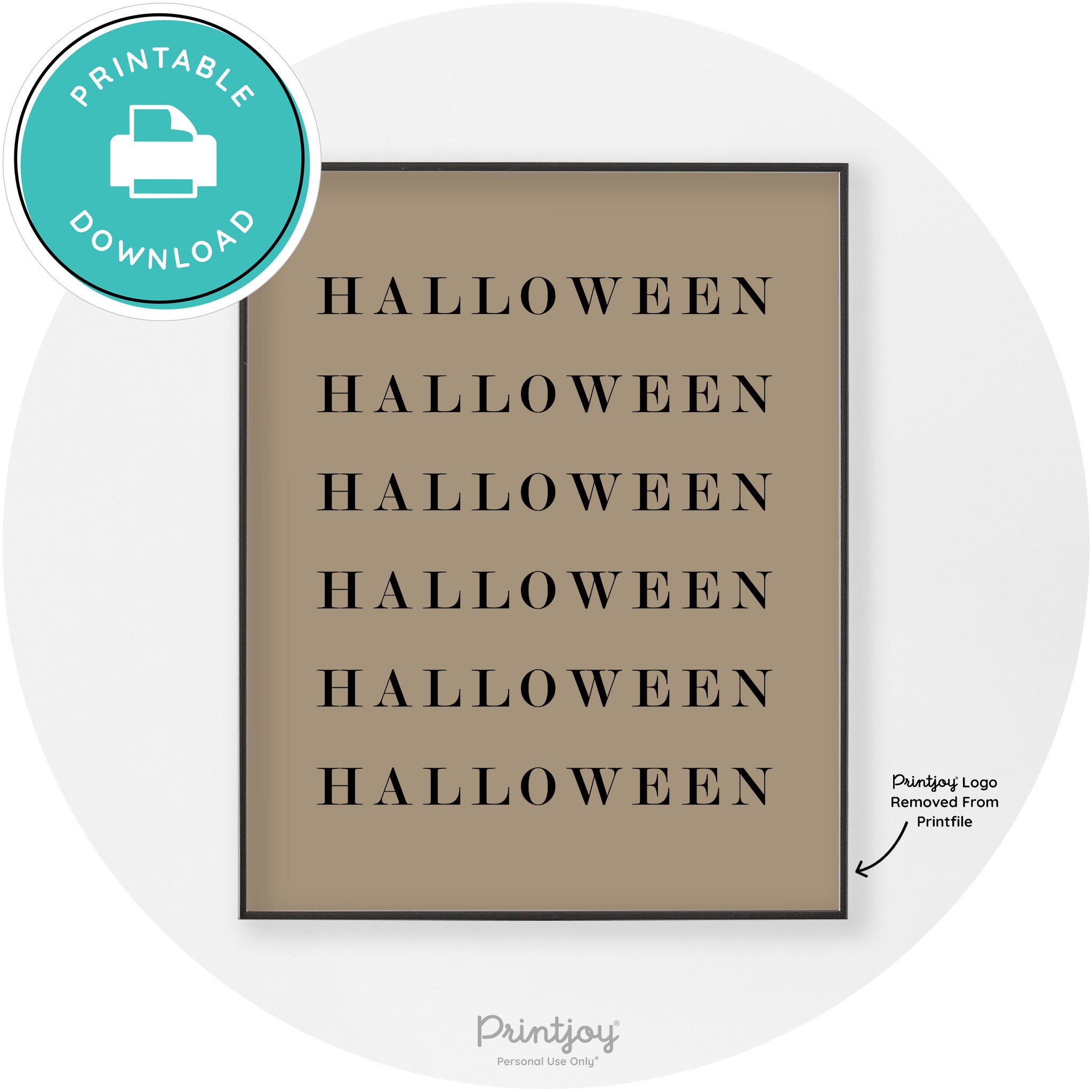 Halloween Cute Pattern Modern Chic Wall Art Decor Printable - Printjoy
