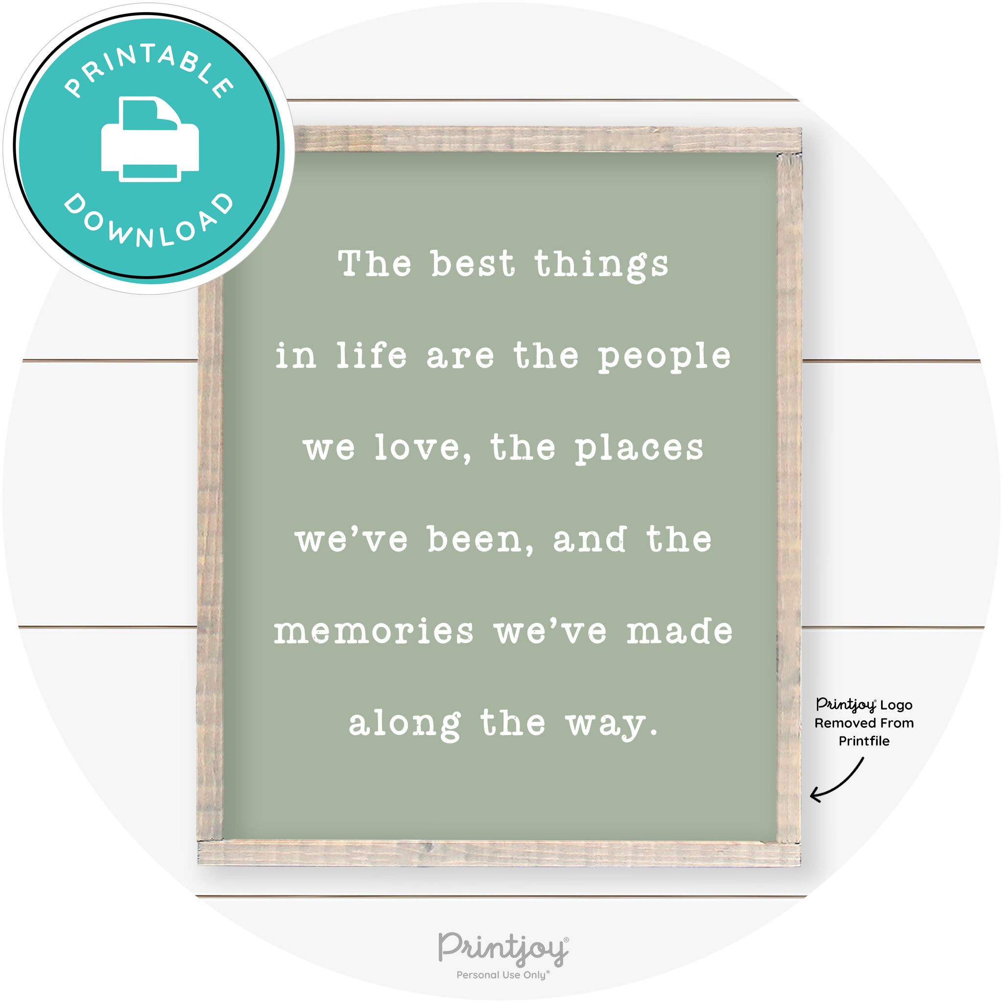 Best Things Quote Farmhouse Living Room Wall Art Free Printable - Printjoy