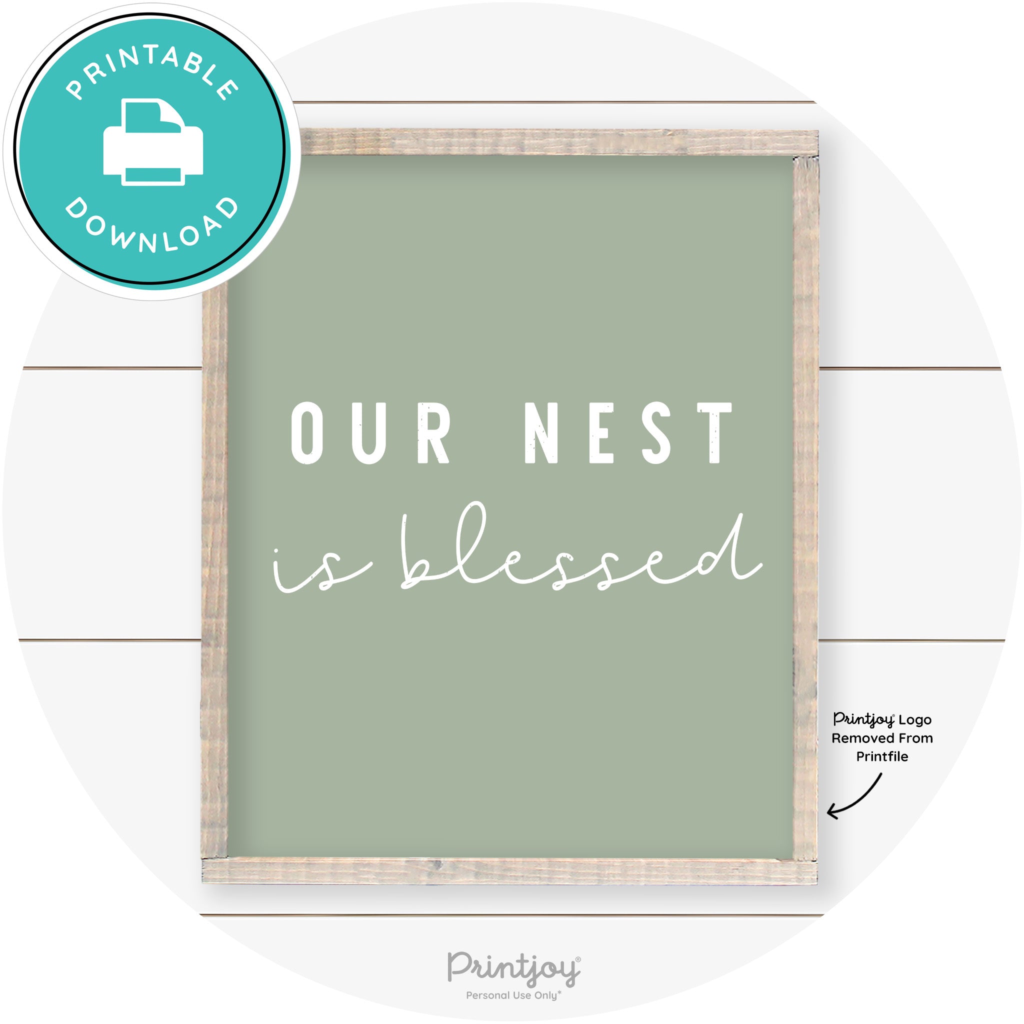 Our Nest Is Blessed Farmhouse Living Room Wall Art Free Printable - Printjoy