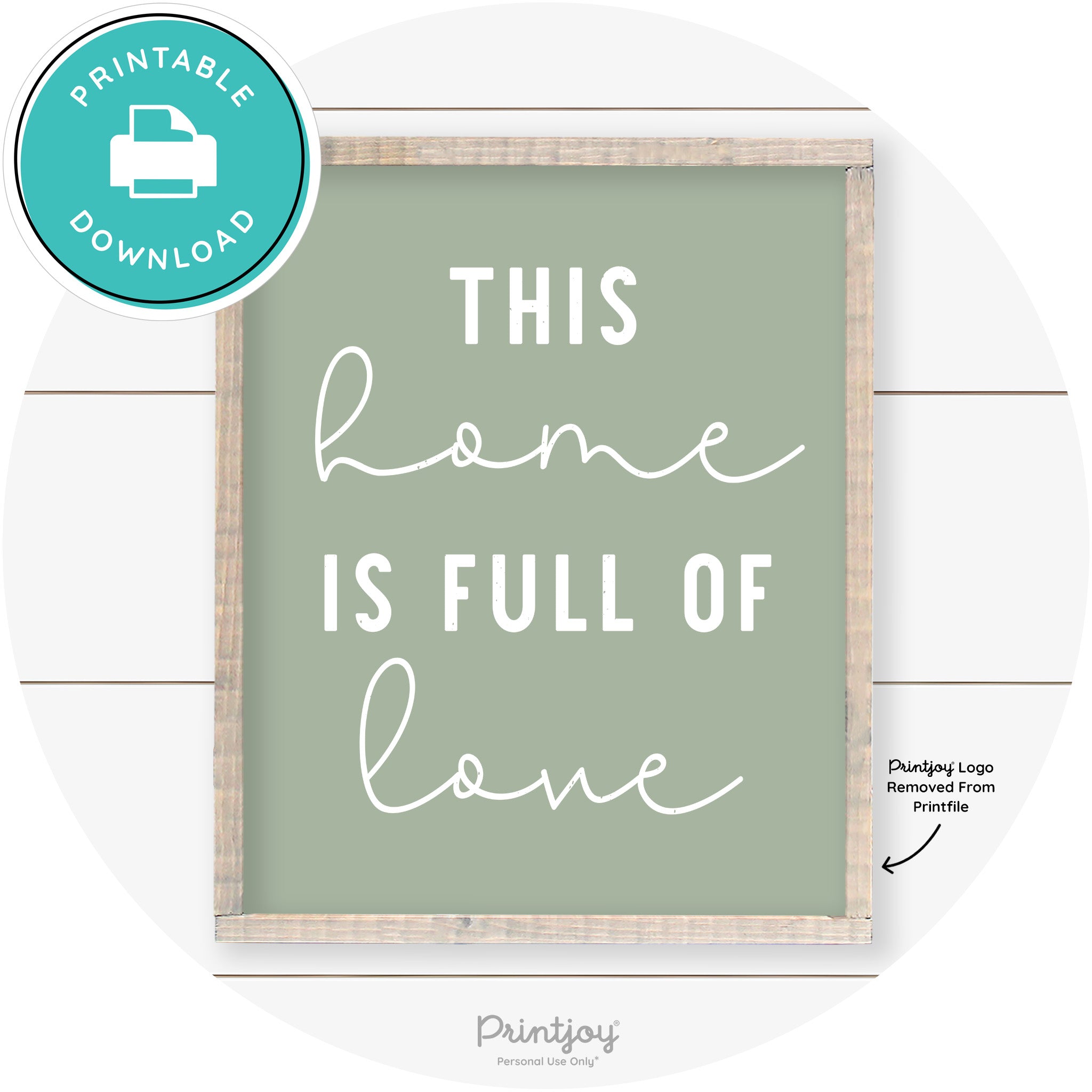 This Home Is Love Farmhouse Living Room Wall Art Free Printable - Printjoy