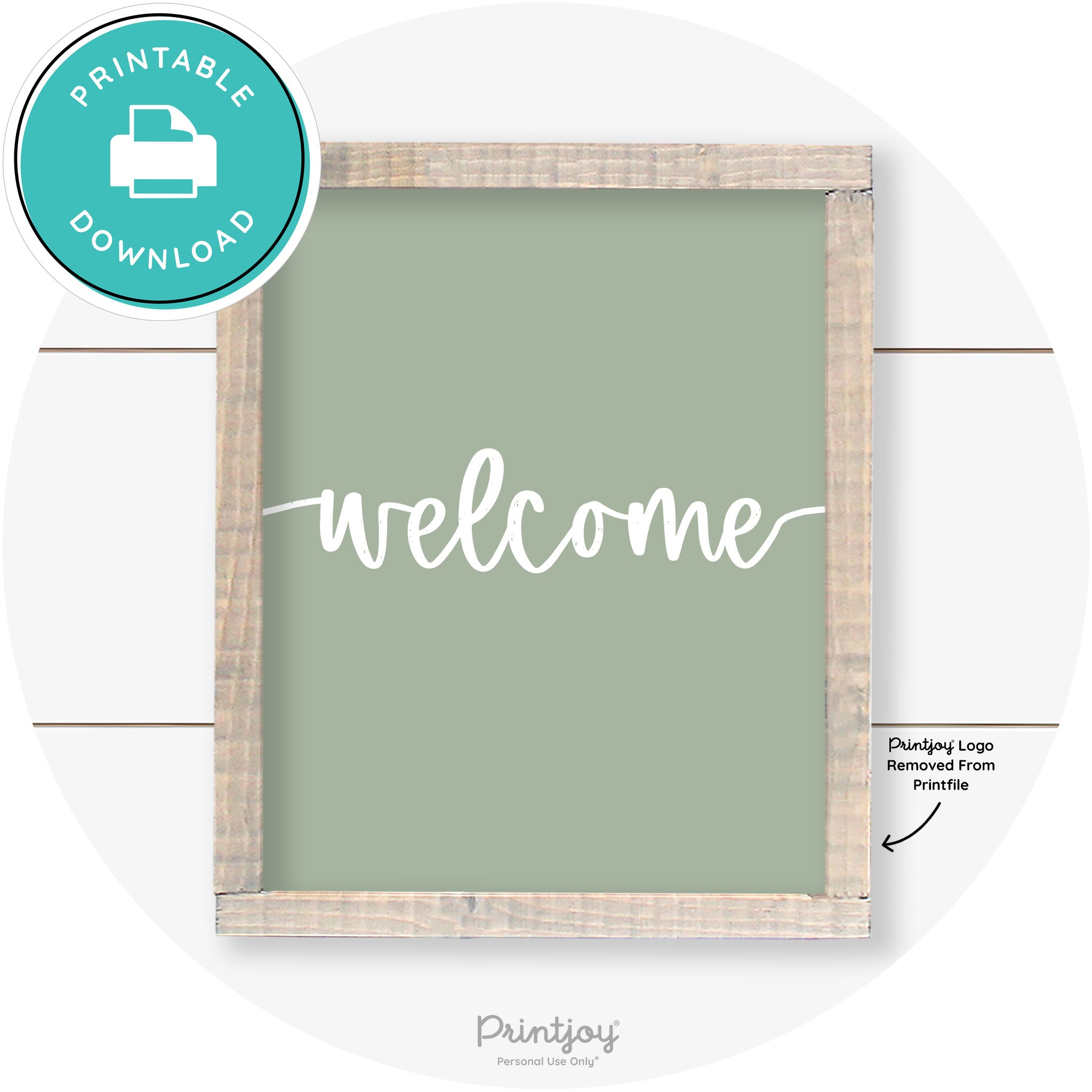 Welcome Entryway Sign Cute Farmhouse Wall Art Decor Free Printable