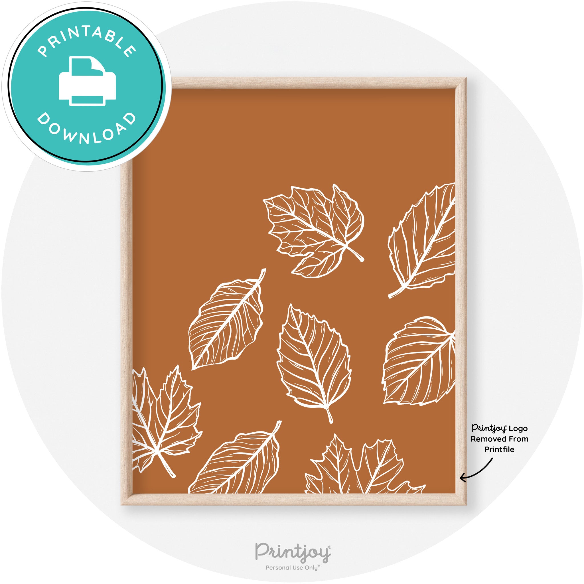 Falling Leaves Drawing Fall Modern Transitional Wall Art Free Printable - Printjoy