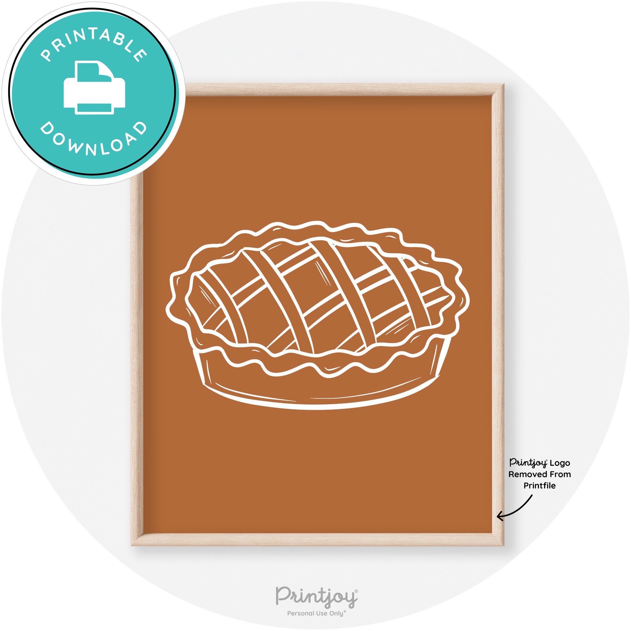 Pie Drawing Thanksgiving Modern Transitional Wall Art Free Printable - Printjoy