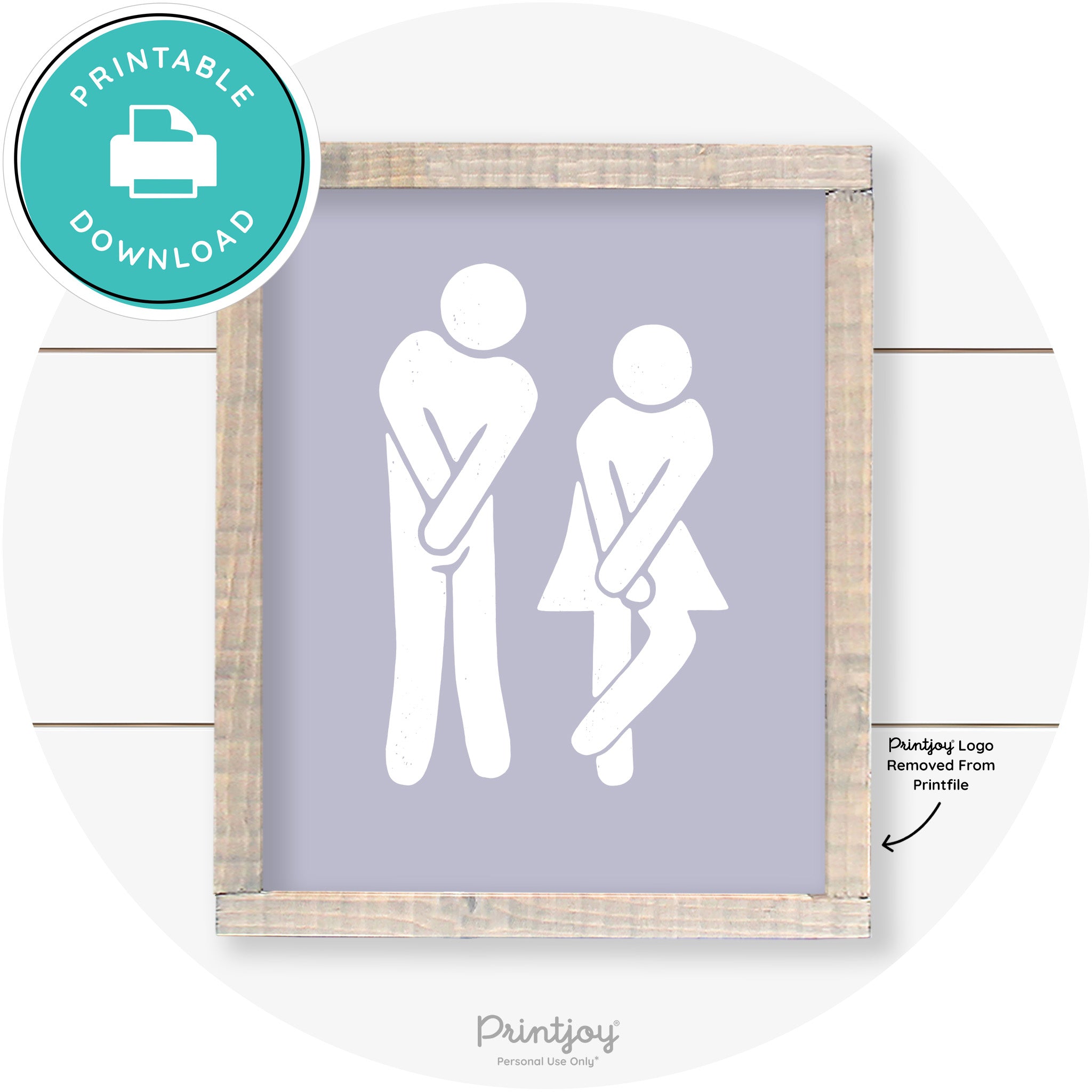 Potty Dance Gotta Go Sign Funny Farmhouse Wall Art Free Printable - Printjoy