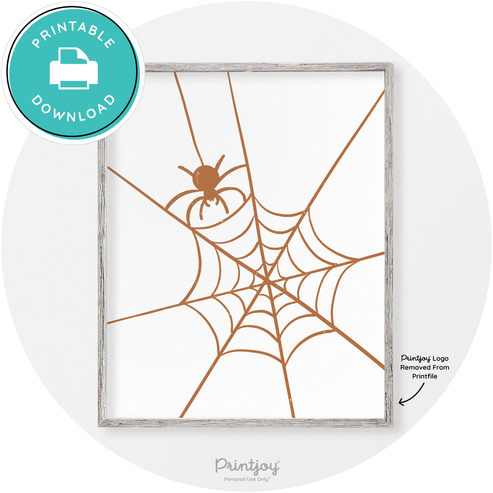 Halloween Spider Web Modern Vintage Wall Art Free Printable - Printjoy