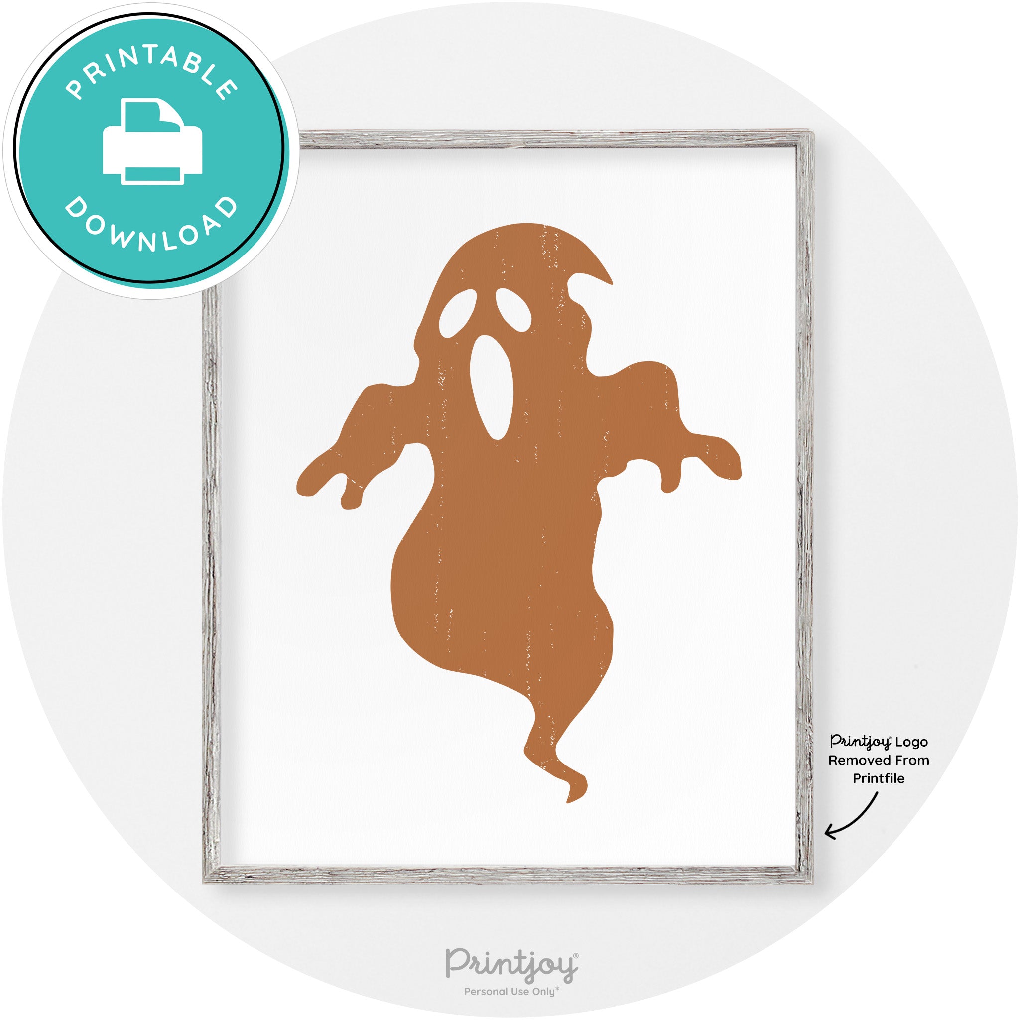 Spooky Ghost Boogie Man Halloween Vintage Wall Art Free Printable - Printjoy