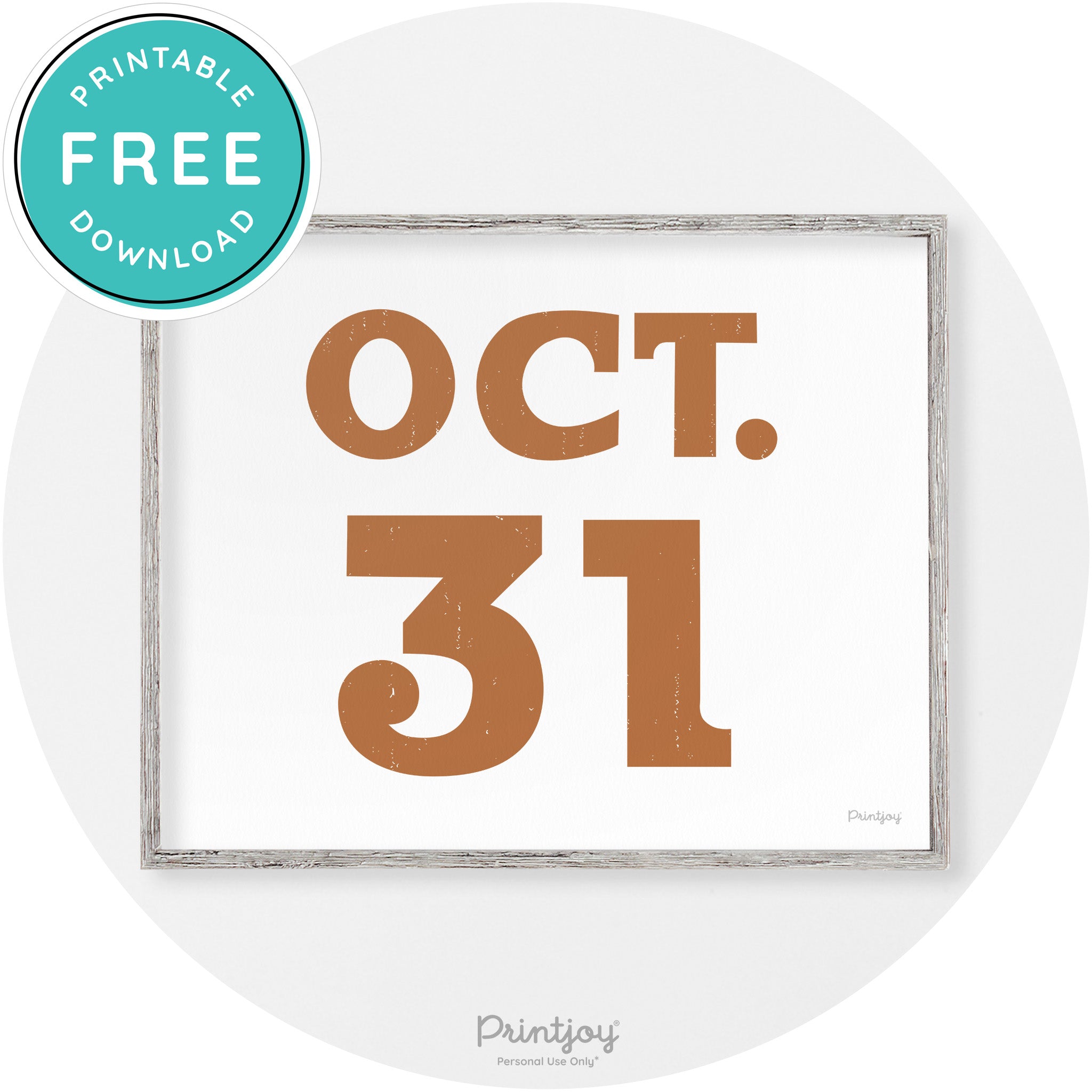 October 31 Halloween Day Vintage Halloween Wall Art Free Printable - Printjoy